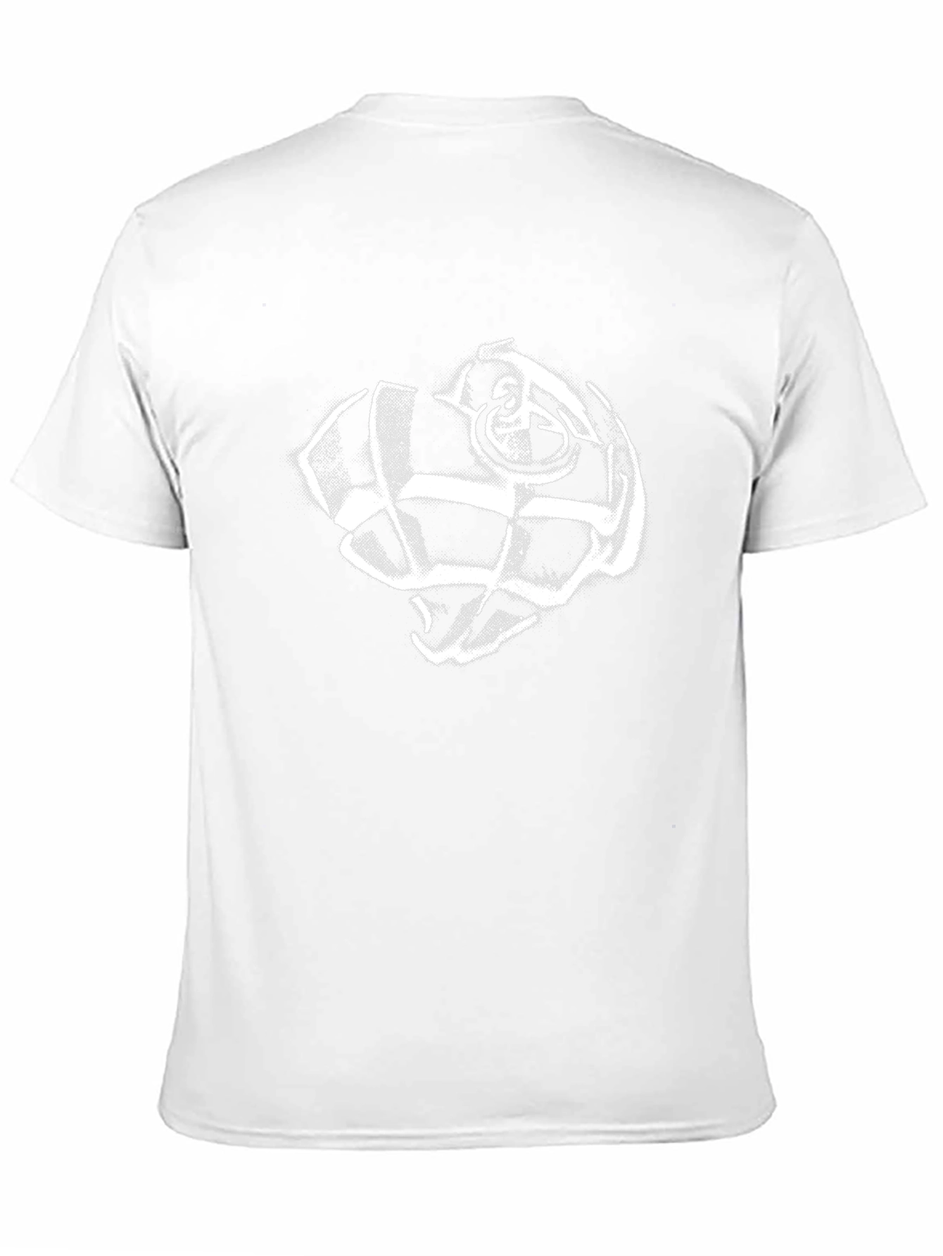 Black T-Shirt with White Grenade Graphic