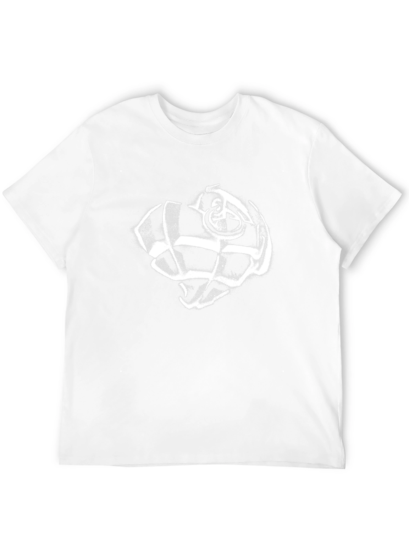 Black T-Shirt with White Grenade Graphic