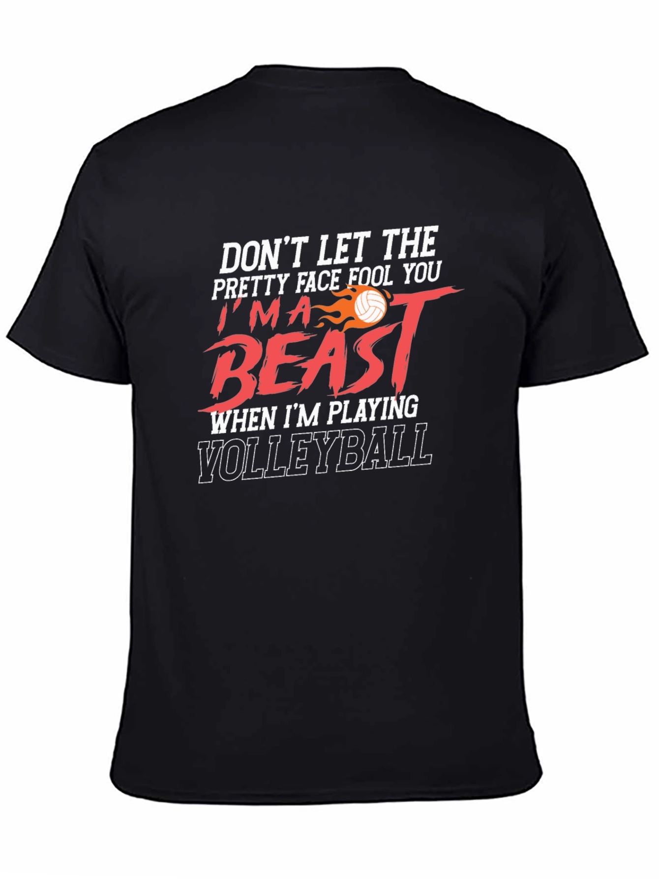 Volleyball Beast Graphic T-Shirt - Sporty Design