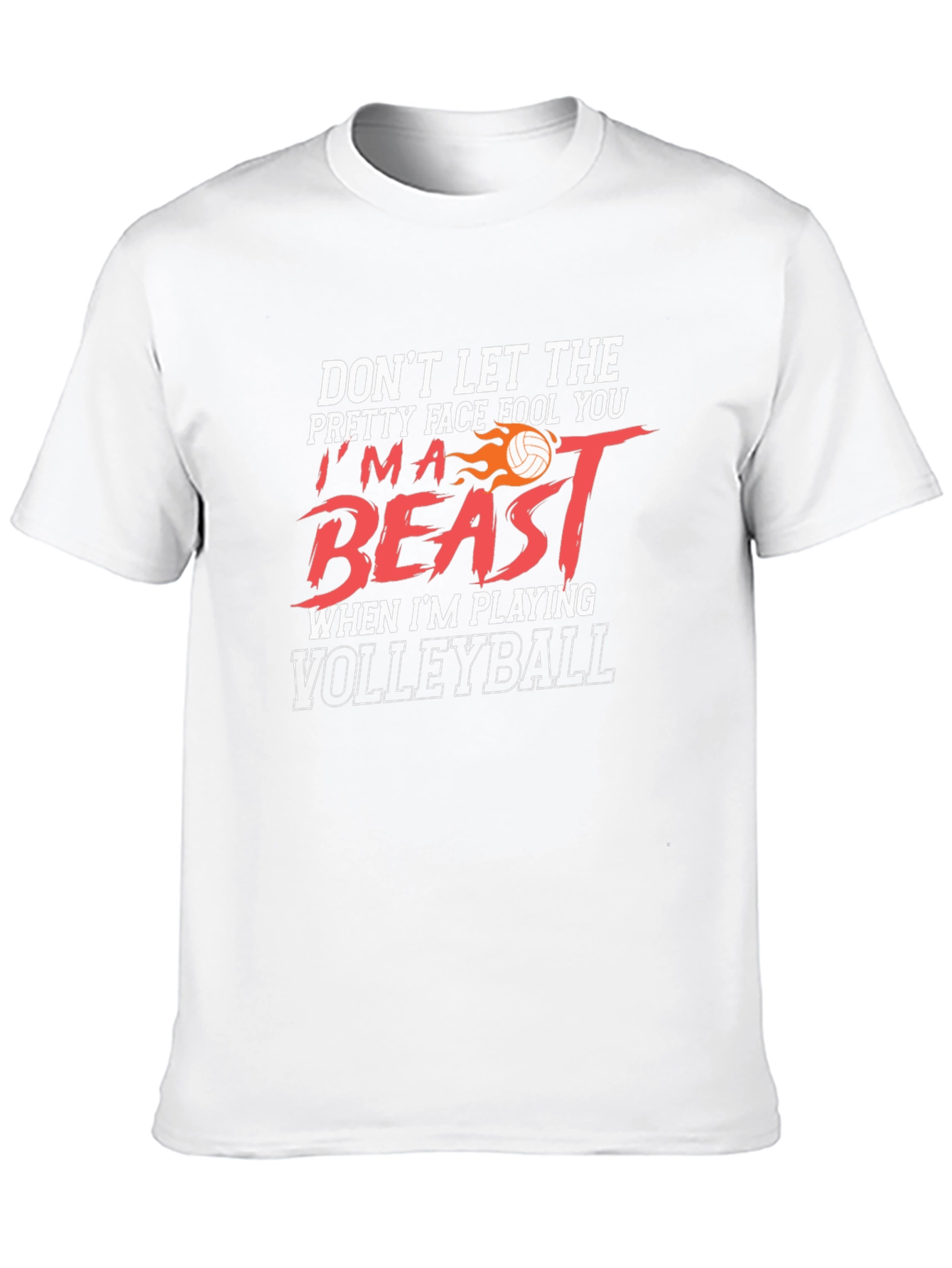 Volleyball Beast Graphic T-Shirt - Sporty Design