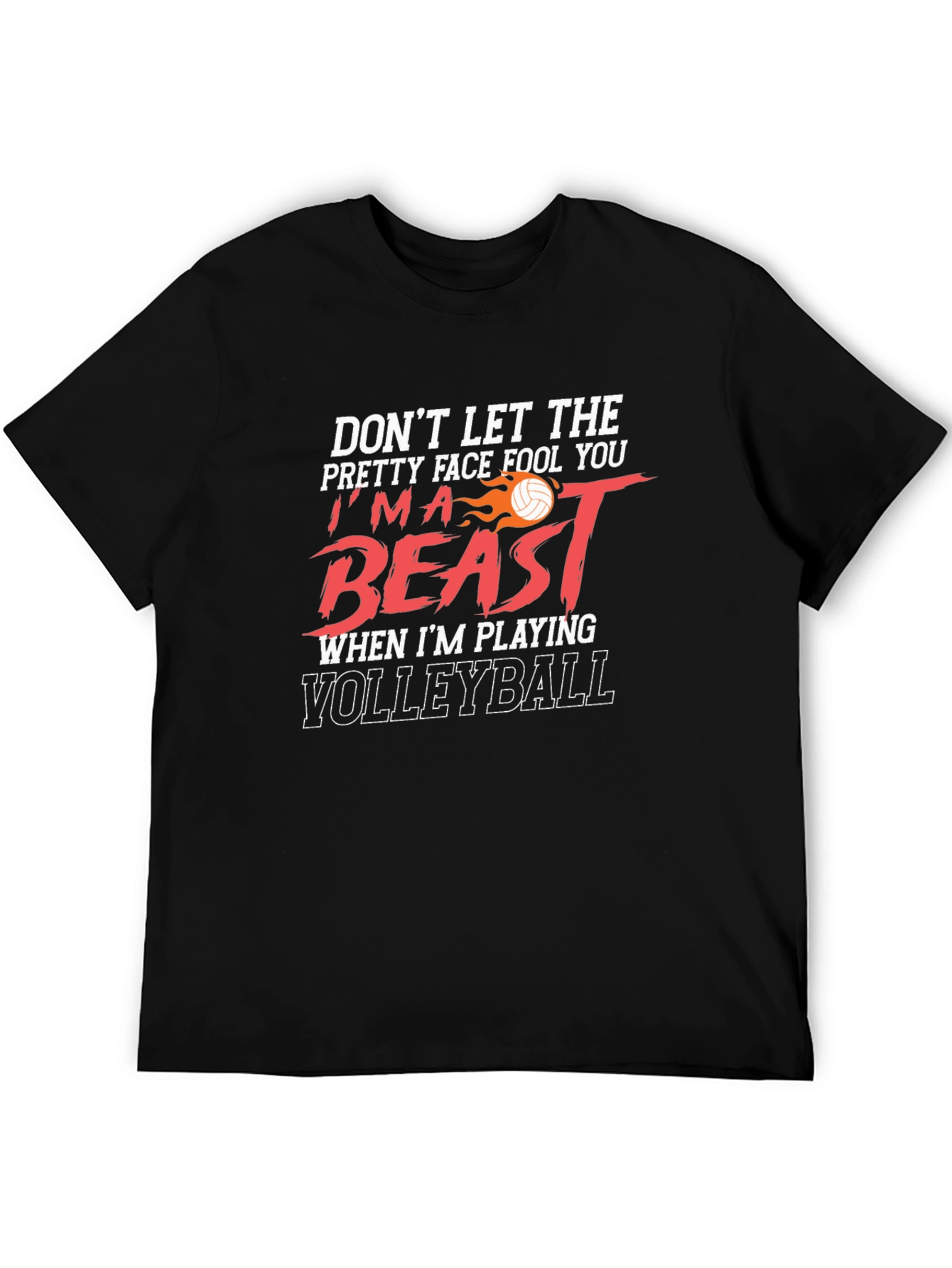 Volleyball Beast Graphic T-Shirt - Sporty Design