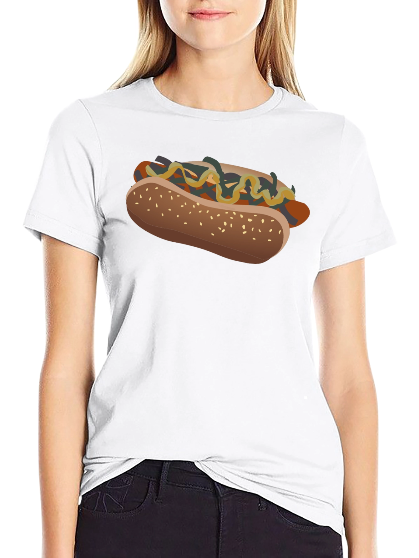 Hot Dog Graphic T-Shirt - Unisex Casual Tee