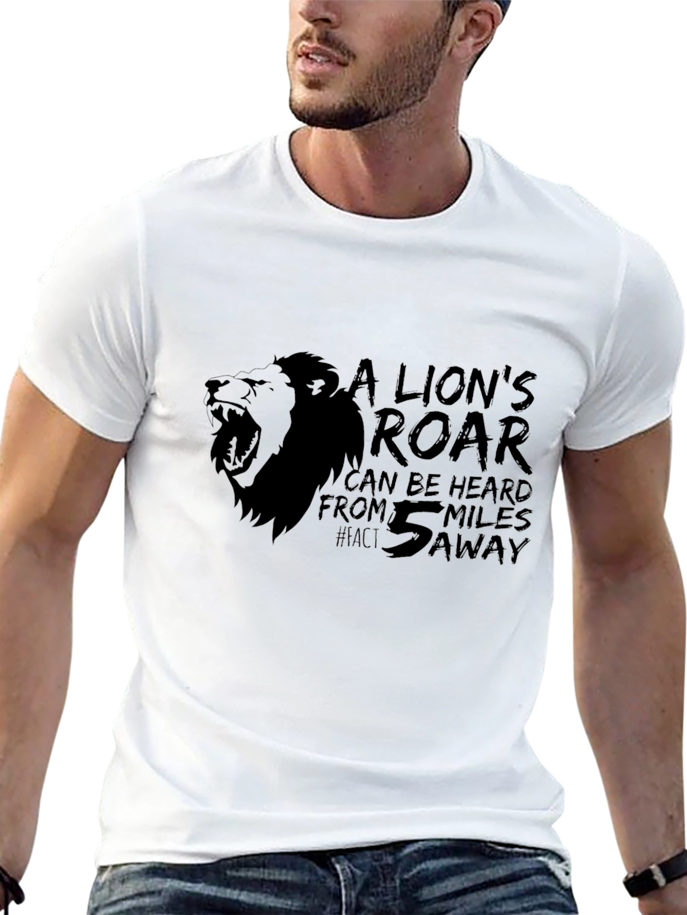 Lions Roar Graphic T-Shirt - Black