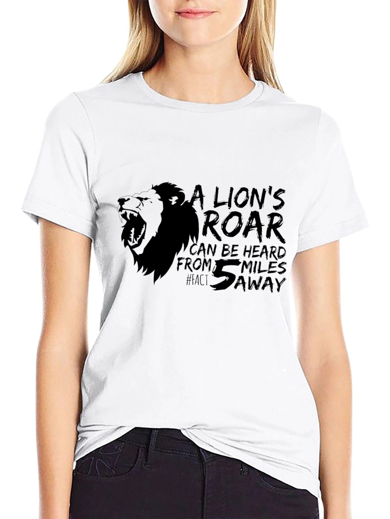 Lions Roar Graphic T-Shirt - Black