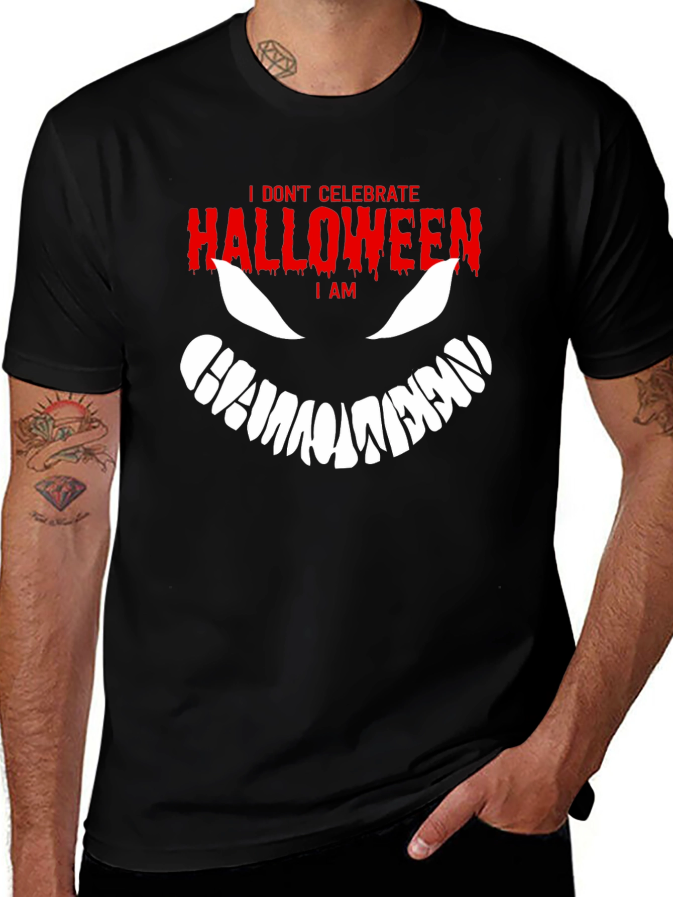 I Am Halloween Graphic T-Shirt - Spooky Season Tee