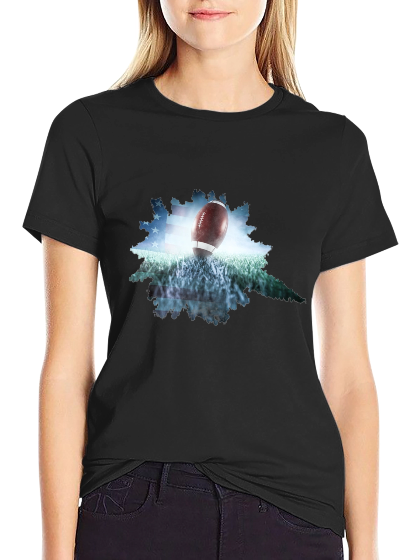 Football Graphic Tee - USA Pride