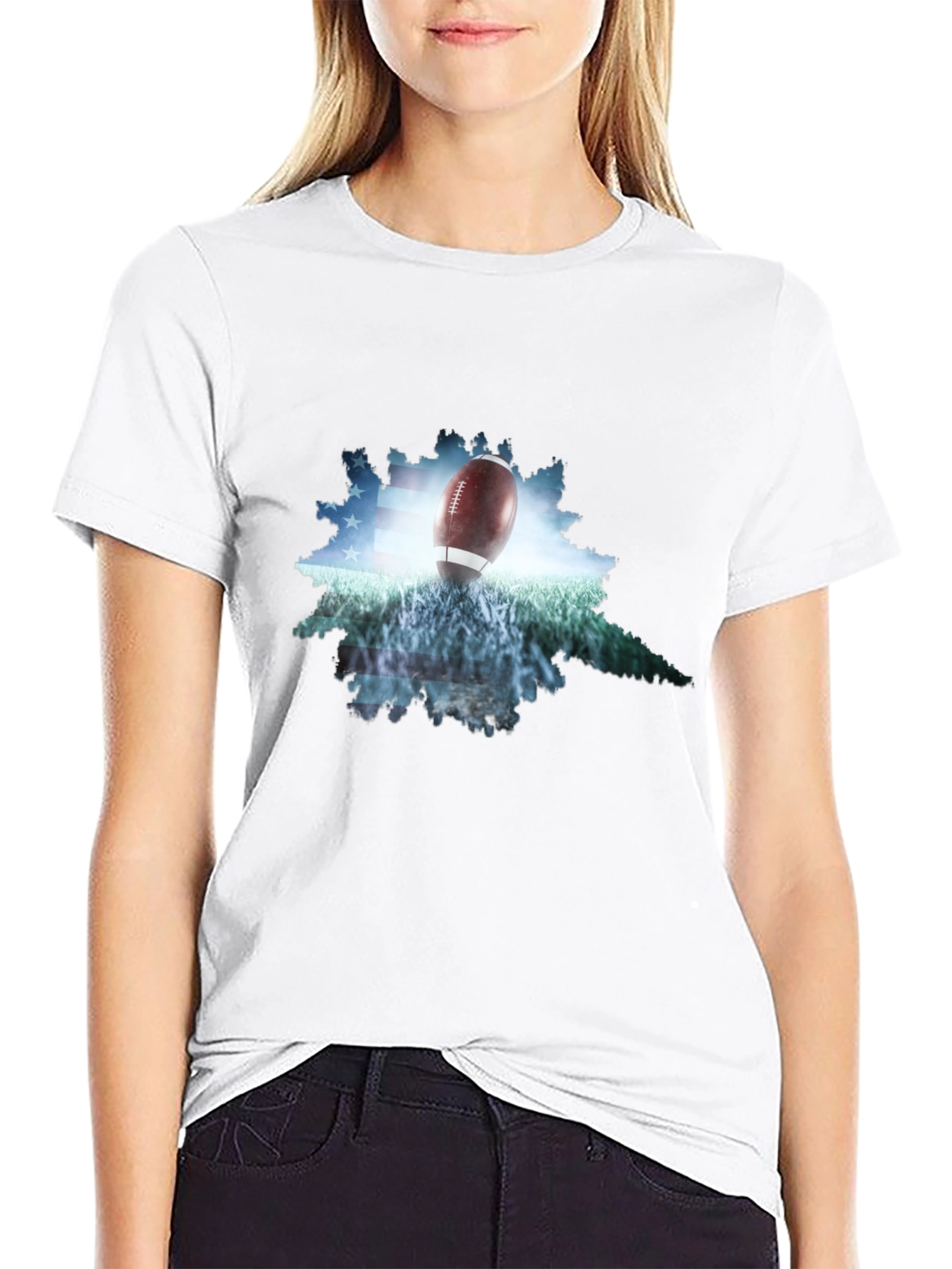 Football Graphic Tee - USA Pride