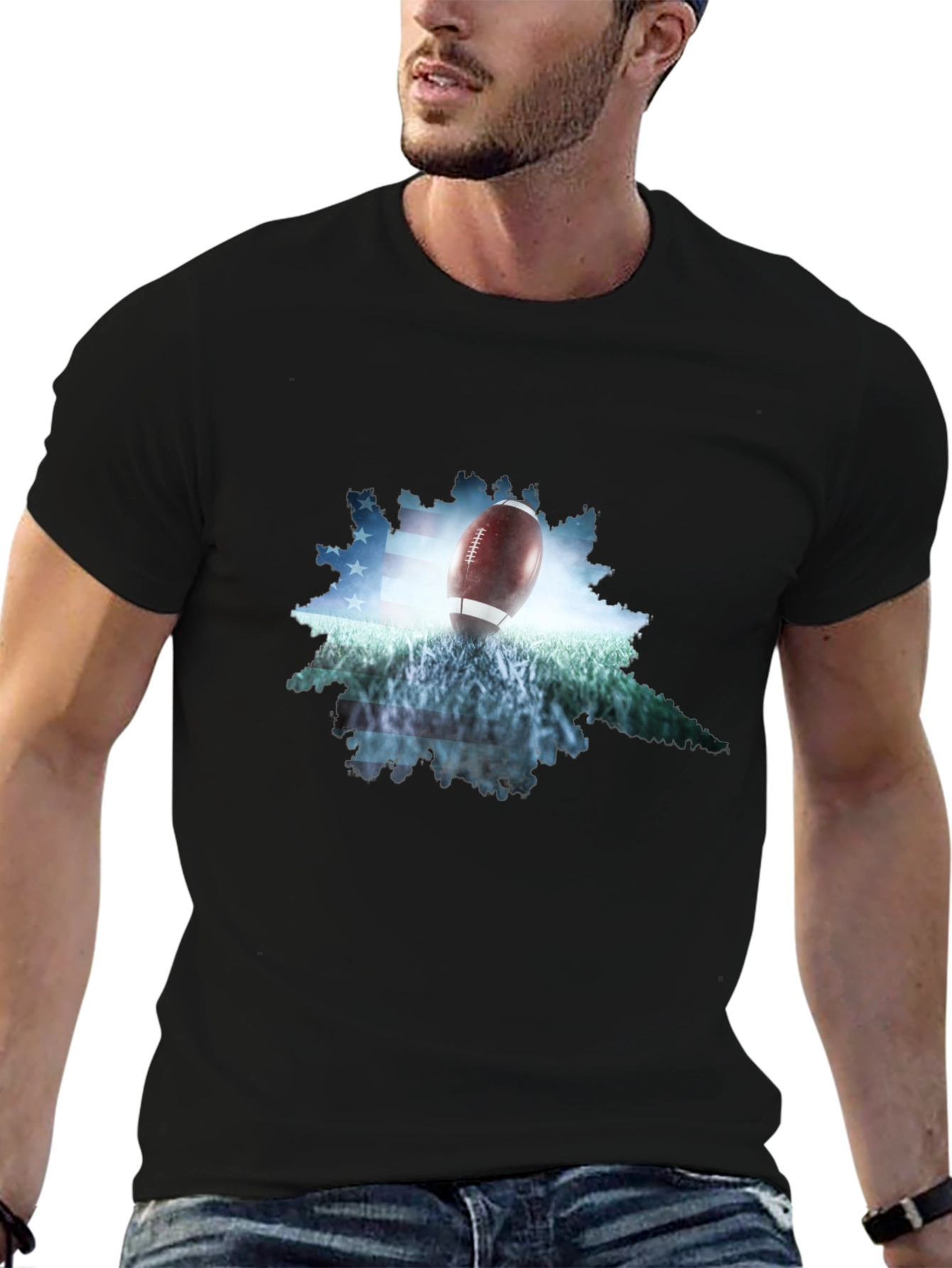 Football Graphic Tee - USA Pride