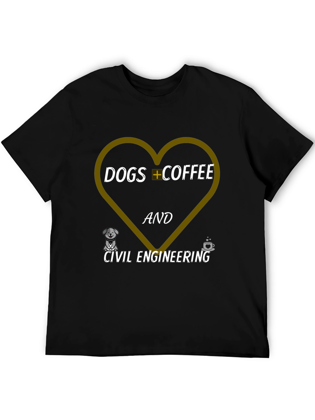 Dogs Coffee Civil Engineering T-Shirt