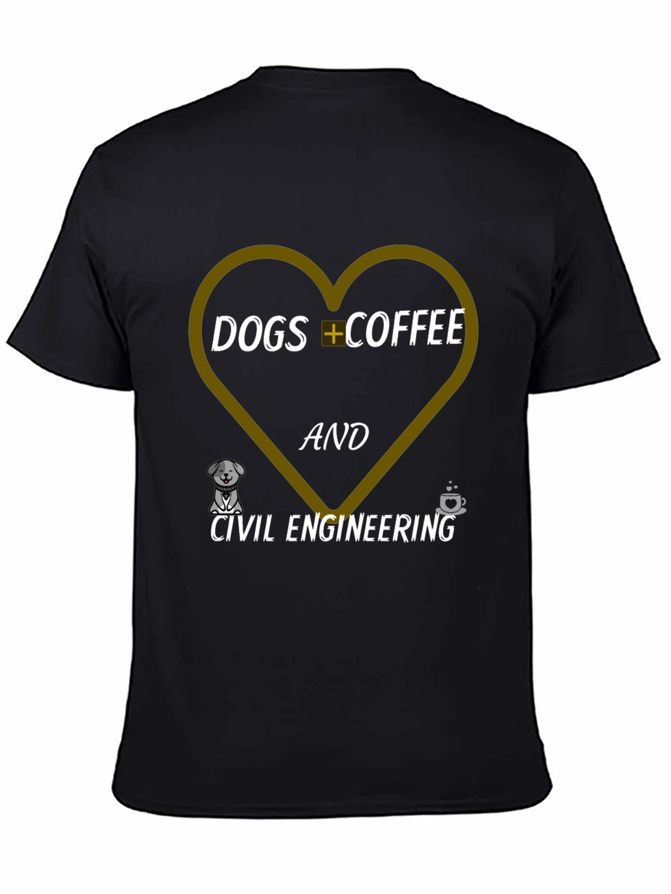 Dogs Coffee Civil Engineering T-Shirt