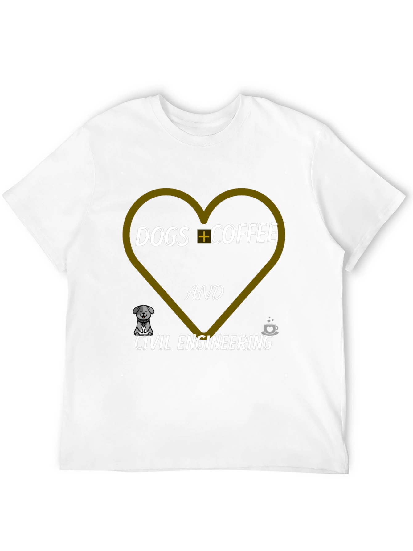 Dogs Coffee Civil Engineering T-Shirt