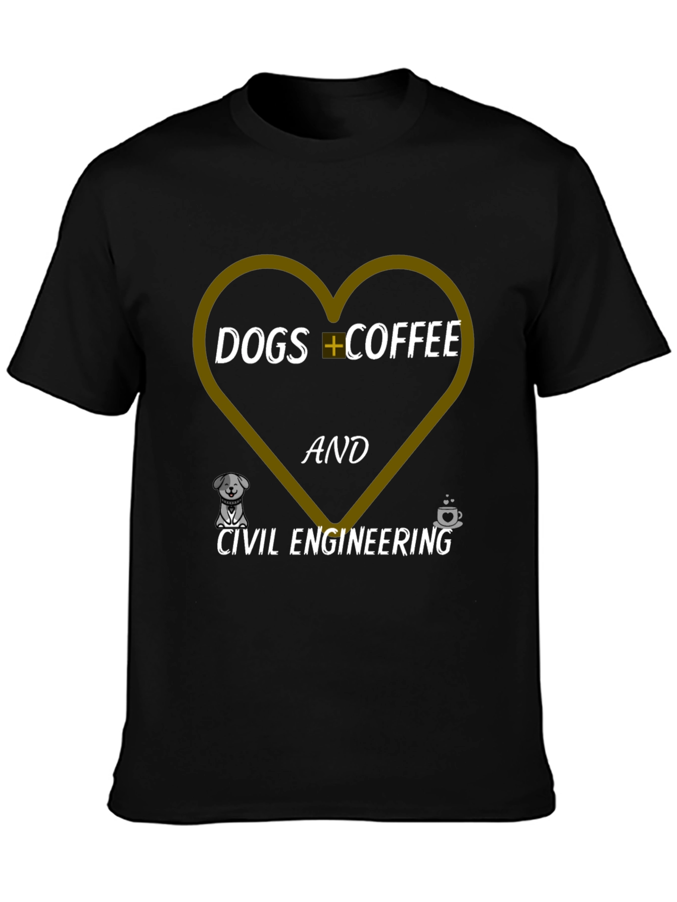 Dogs Coffee Civil Engineering T-Shirt