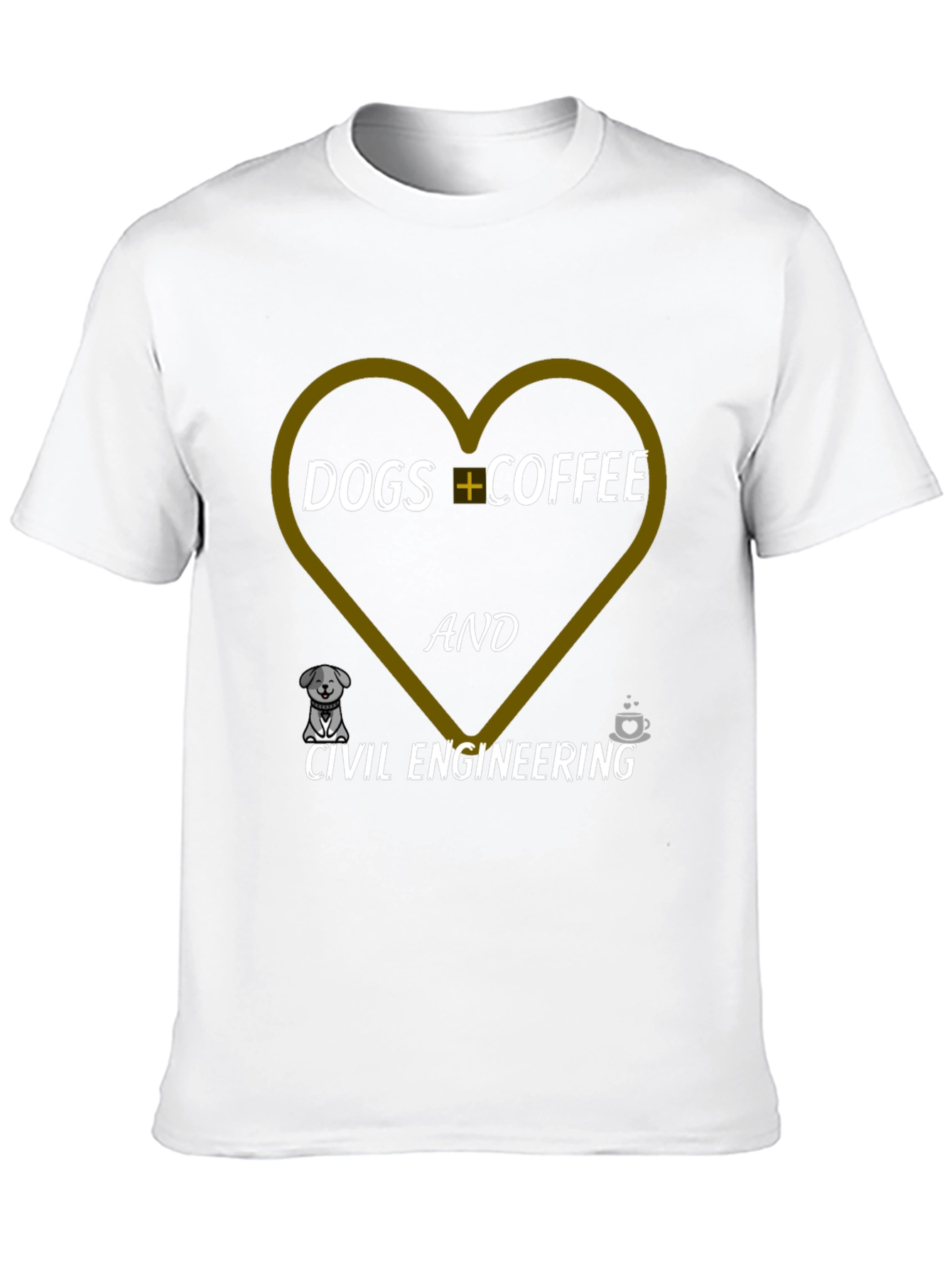 Dogs Coffee Civil Engineering T-Shirt