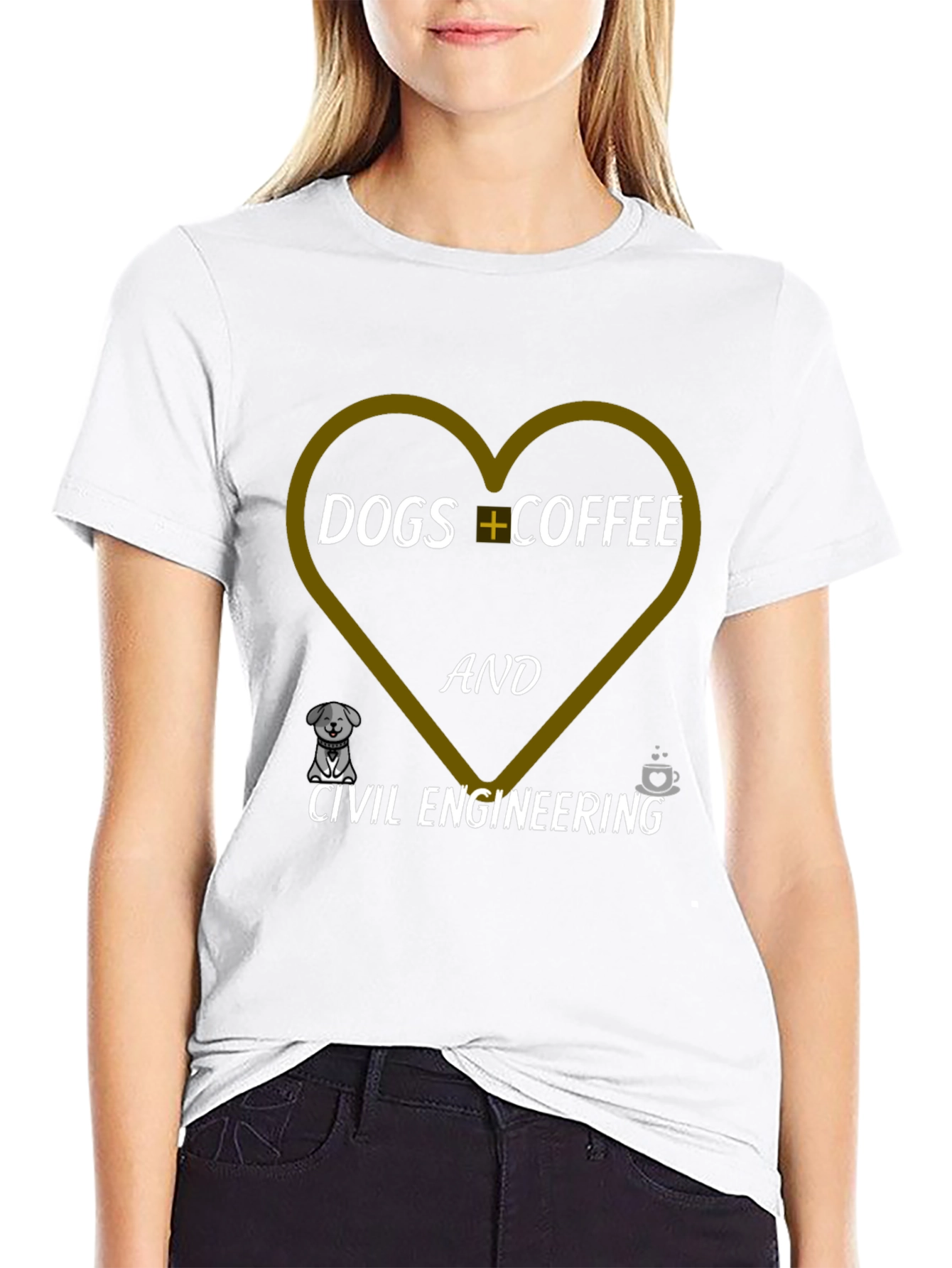 Dogs Coffee Civil Engineering T-Shirt