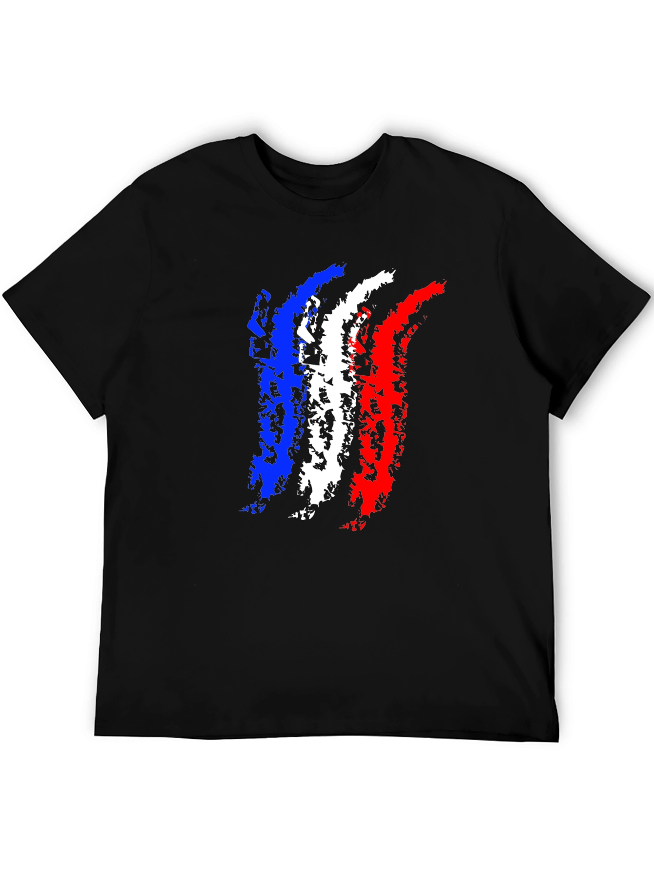 France Flag Black T-Shirt