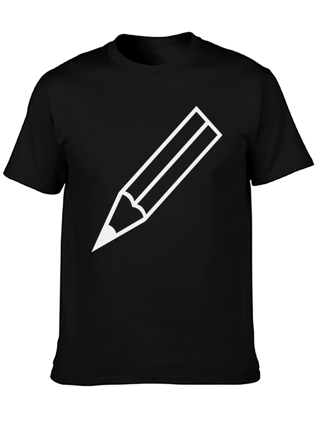 Pencil Graphic Black T-Shirt
