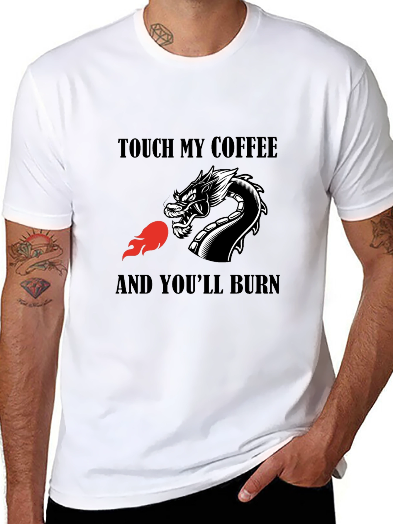 Dragon Coffee Warning T-Shirt