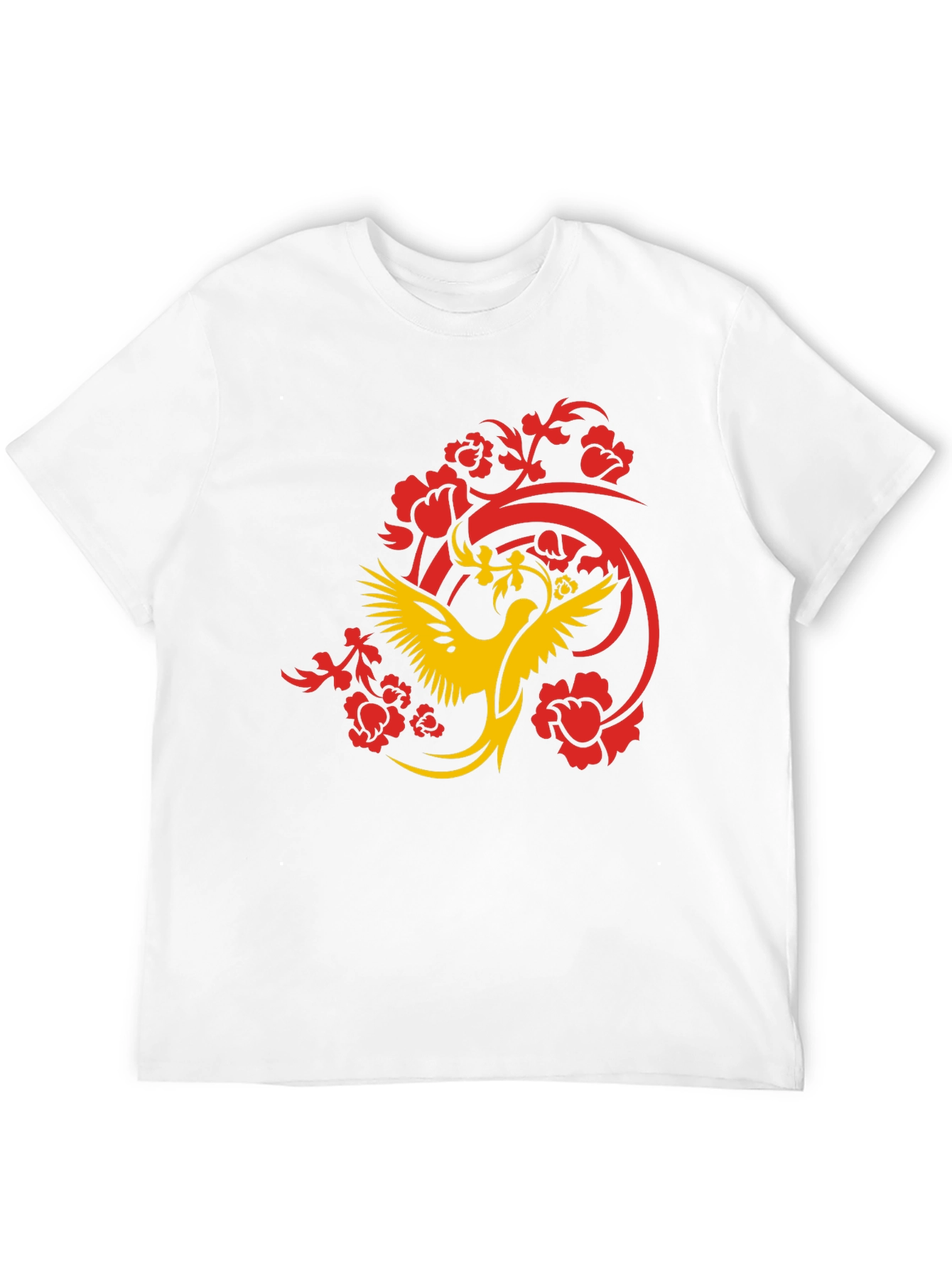 Phoenix Graphic Print Black T-Shirt