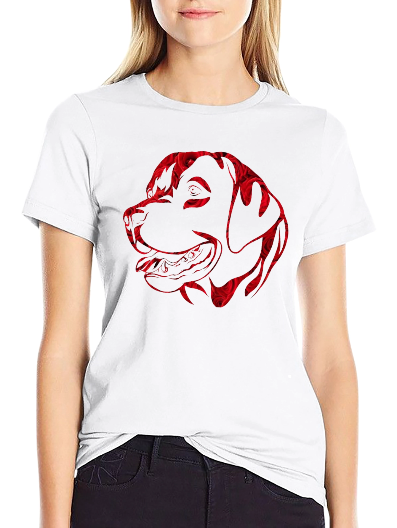 Dog Lovers Rose Print Tee