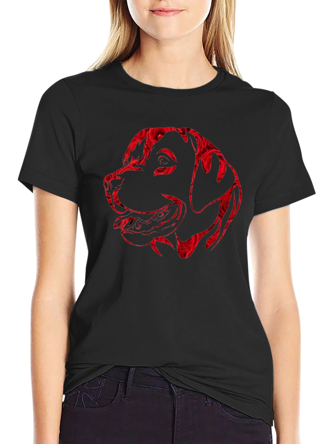 Dog Lovers Rose Print Tee