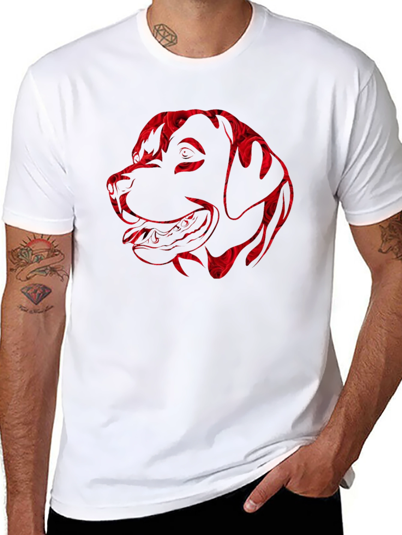Dog Lovers Rose Print Tee