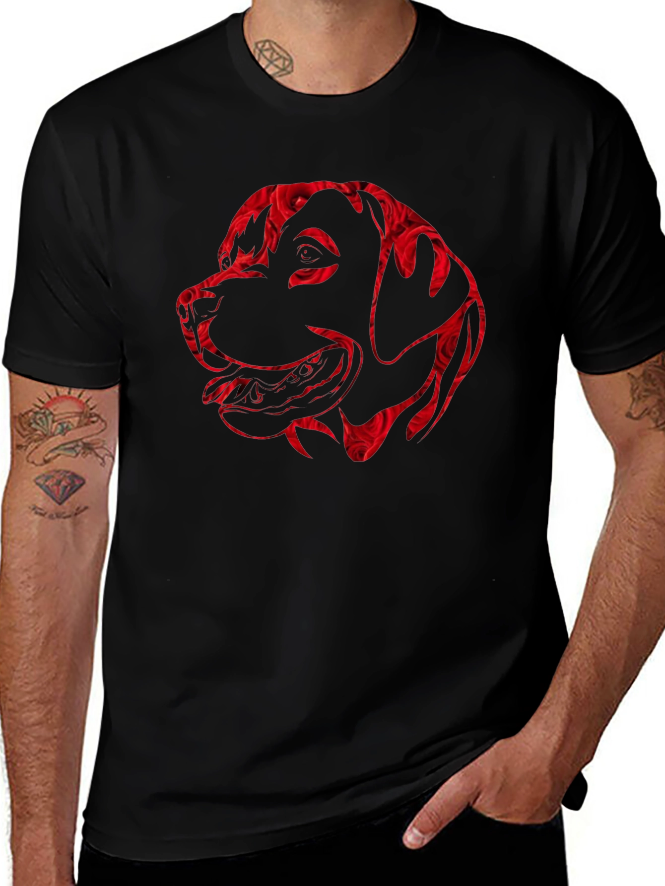 Dog Lovers Rose Print Tee