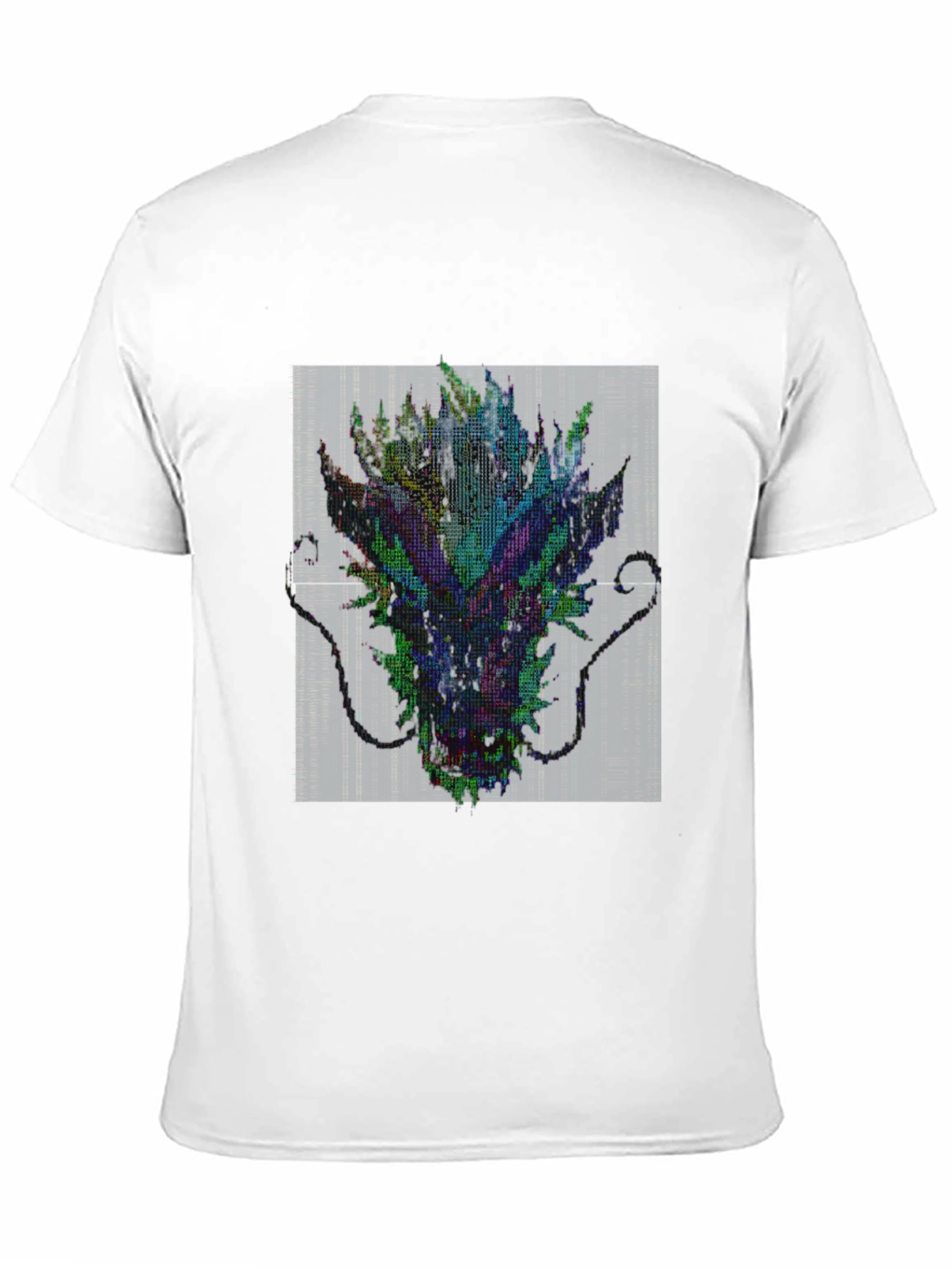 Pixel Dragon Graphic Print Mens T-Shirt