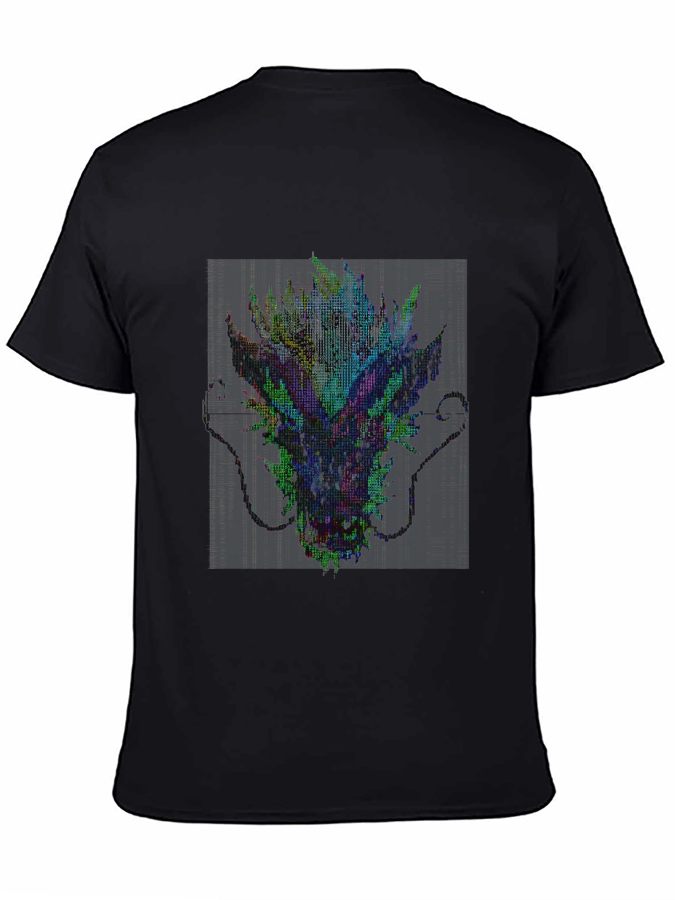 Pixel Dragon Graphic Print Mens T-Shirt