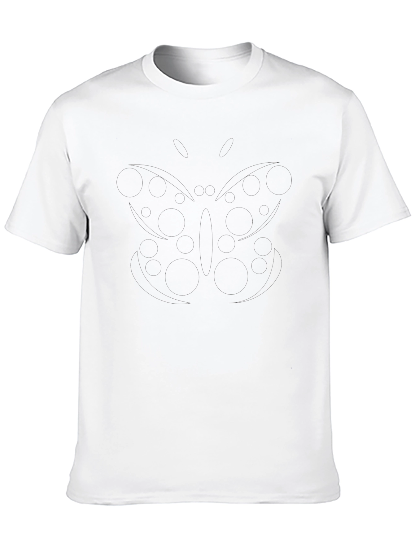 Black Butterfly Print T-Shirt