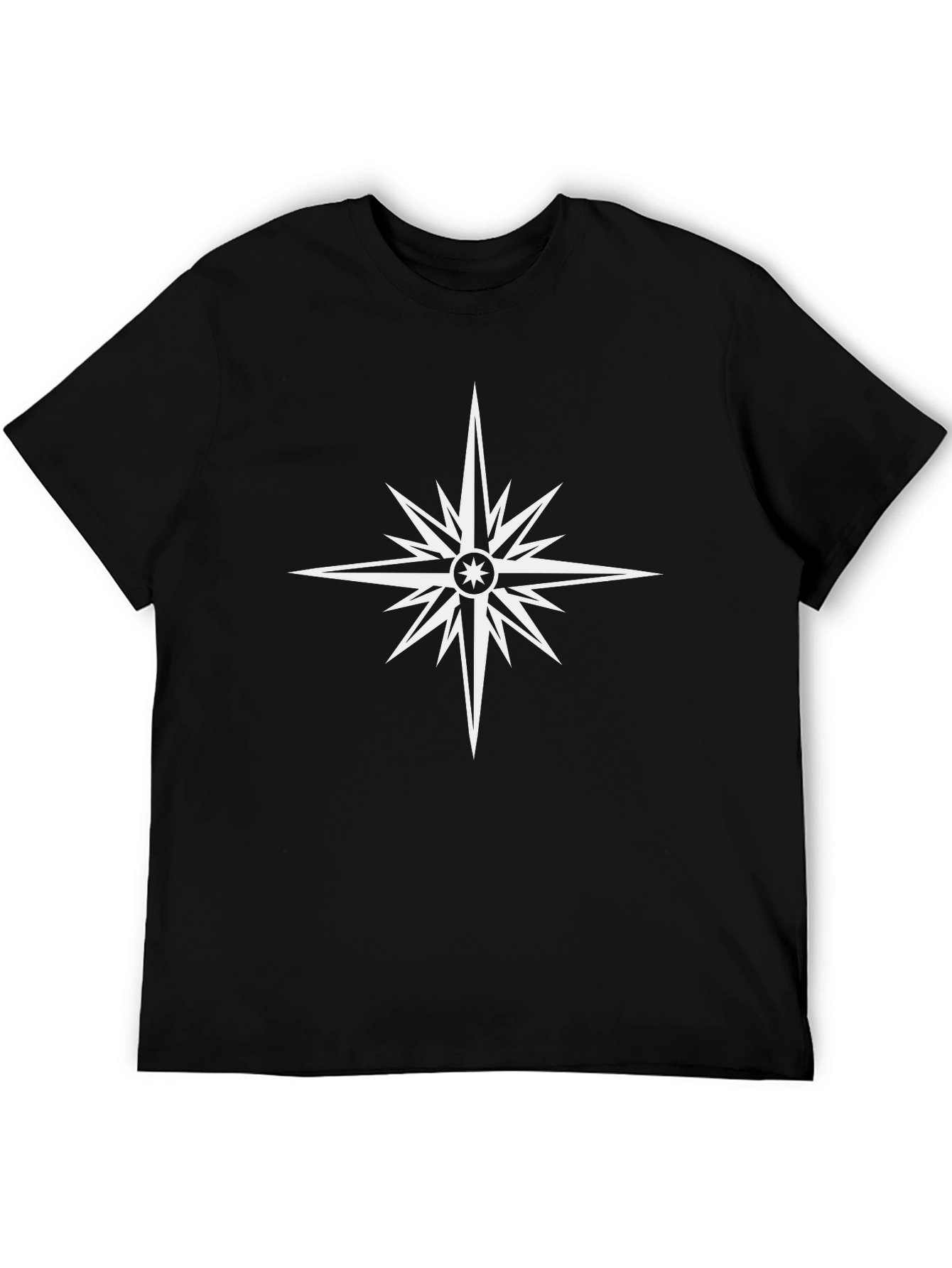 Compass Star Graphic Black T-Shirt