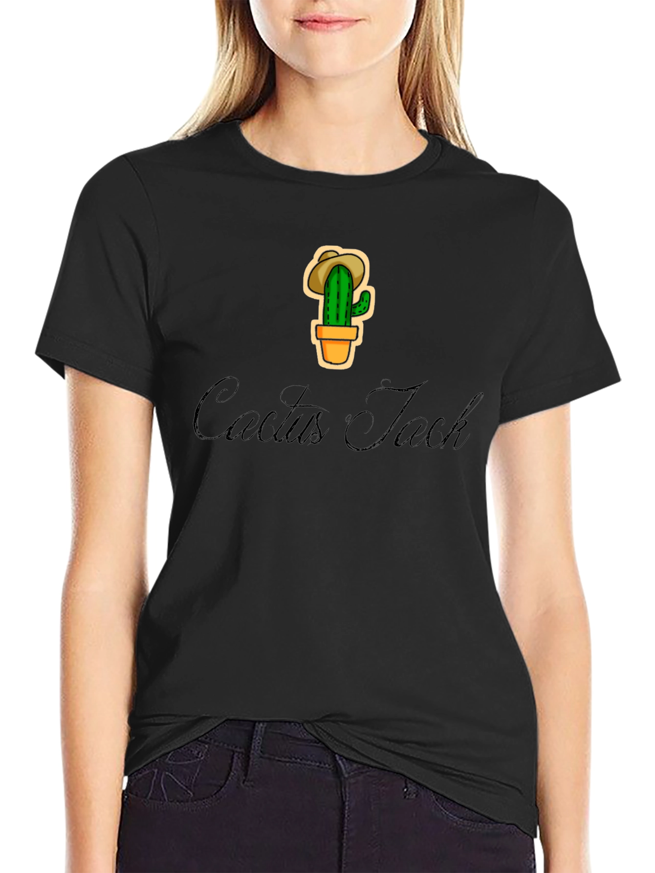 Cactus Jack Graphic T-Shirt - Trendy Black Tee