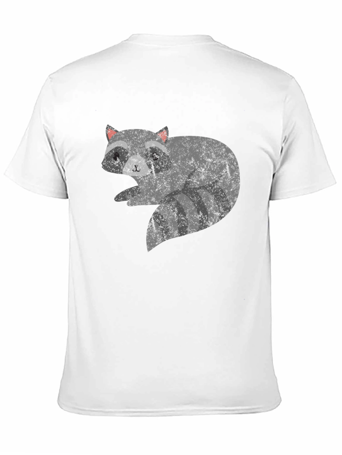 Raccoon Graphic Print Black T-Shirt