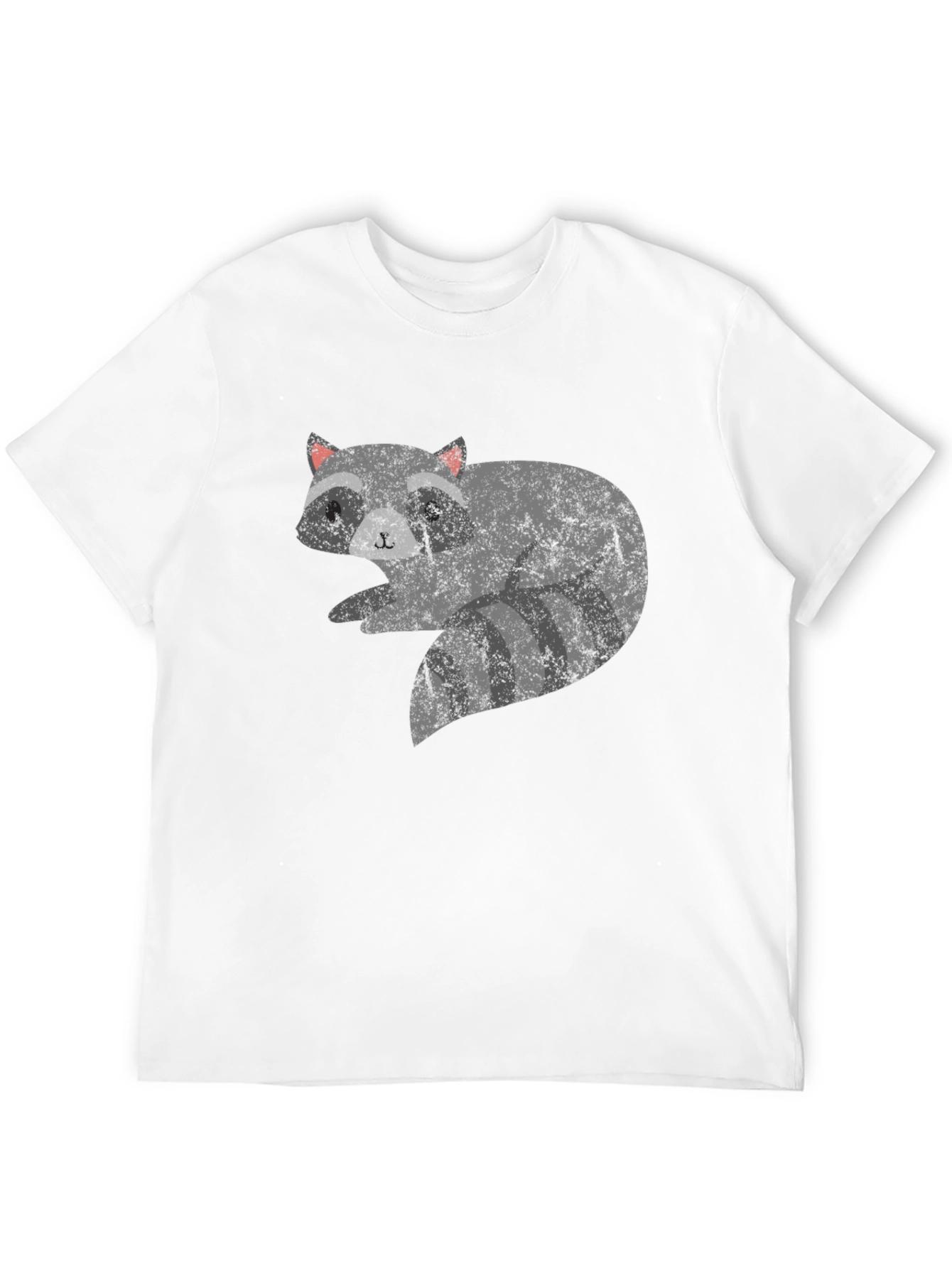 Raccoon Graphic Print Black T-Shirt