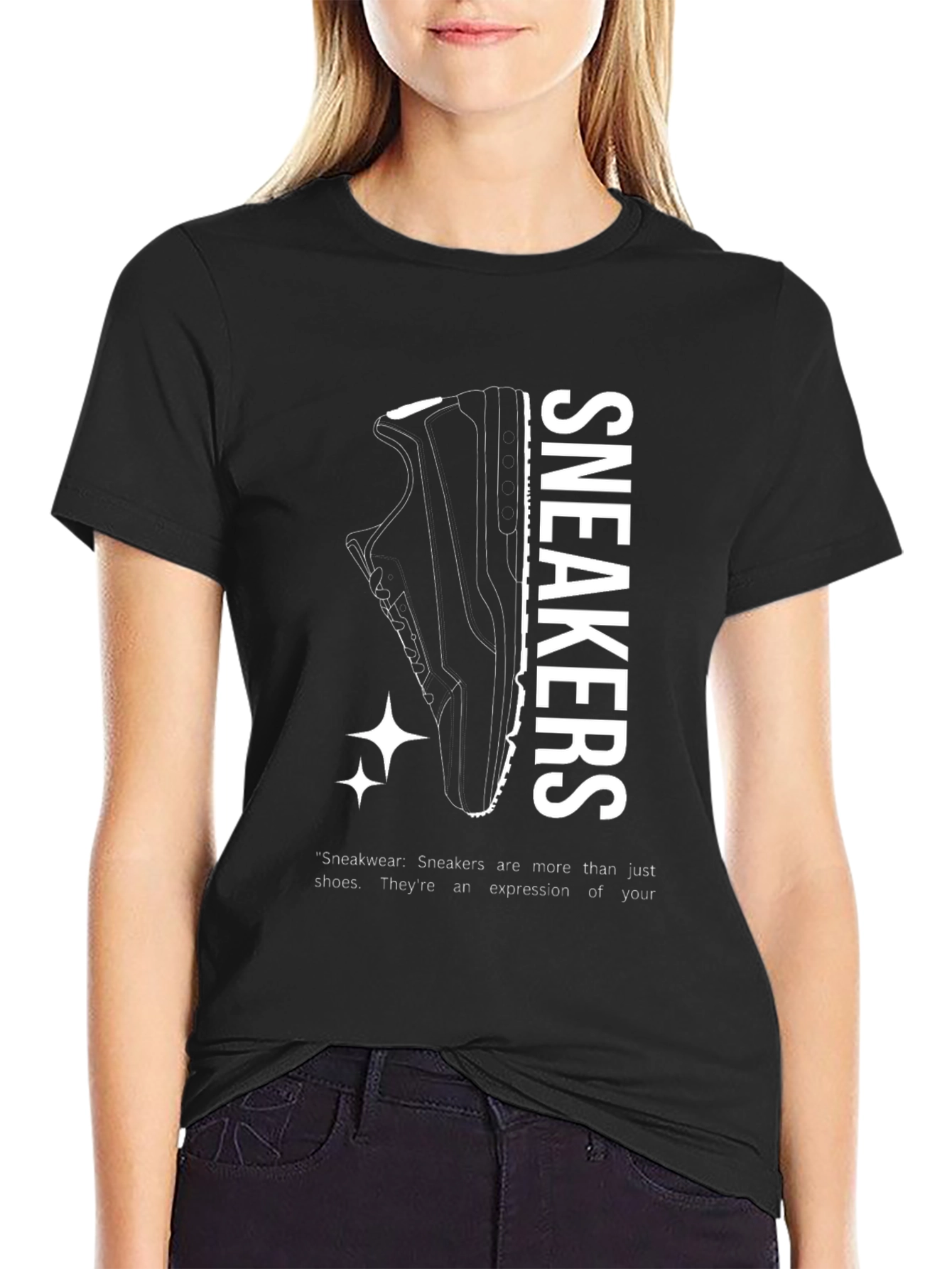 Sneakers Expression Black T-Shirt