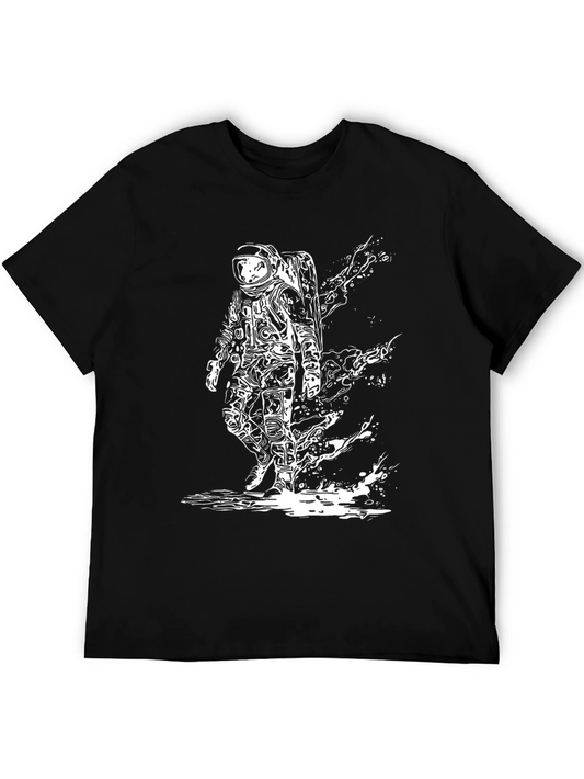 Astronaut Splash Graphic T-Shirt - Black