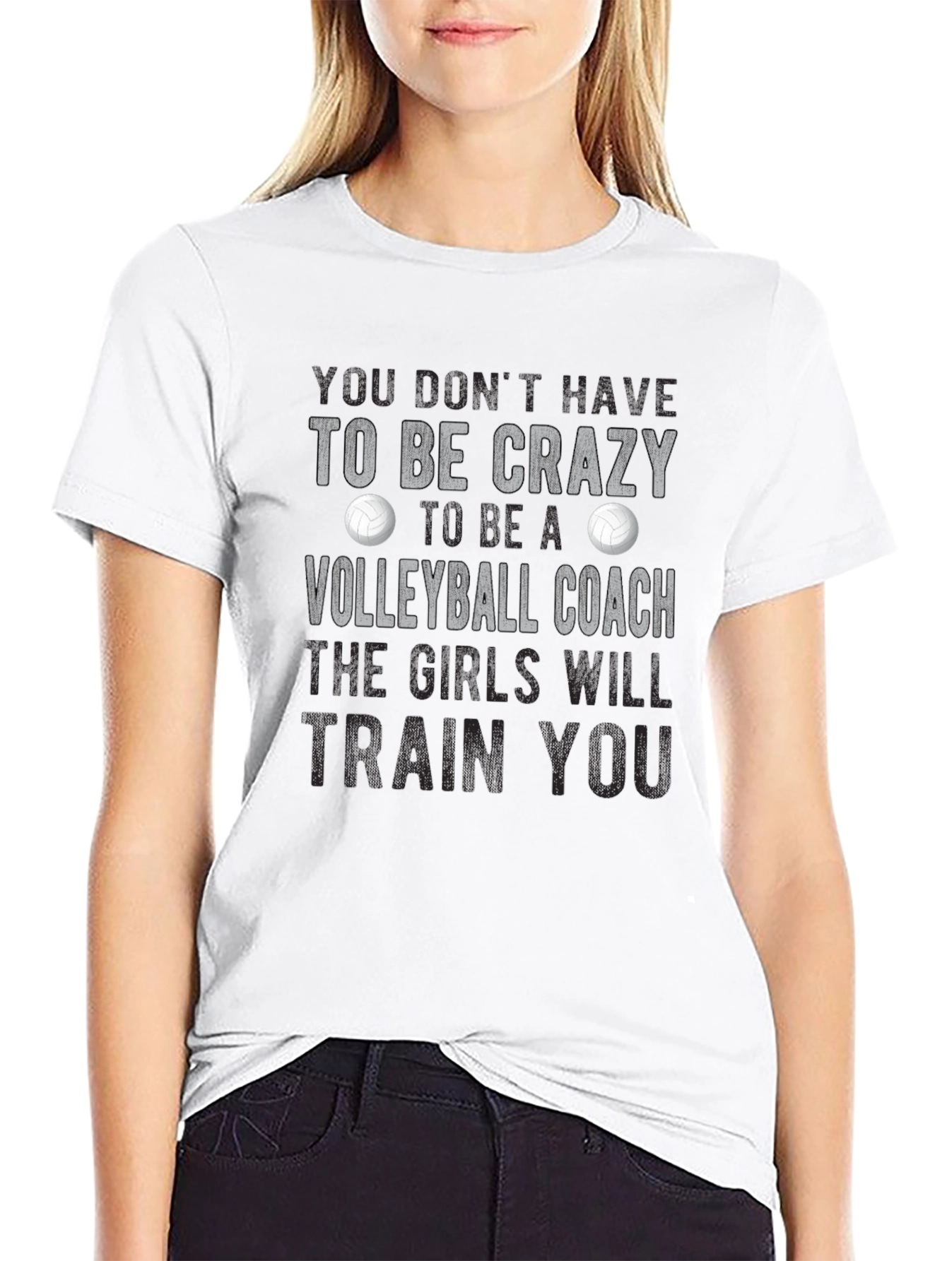 Volleyball Coach Graphic T-Shirt - Crazy Train You