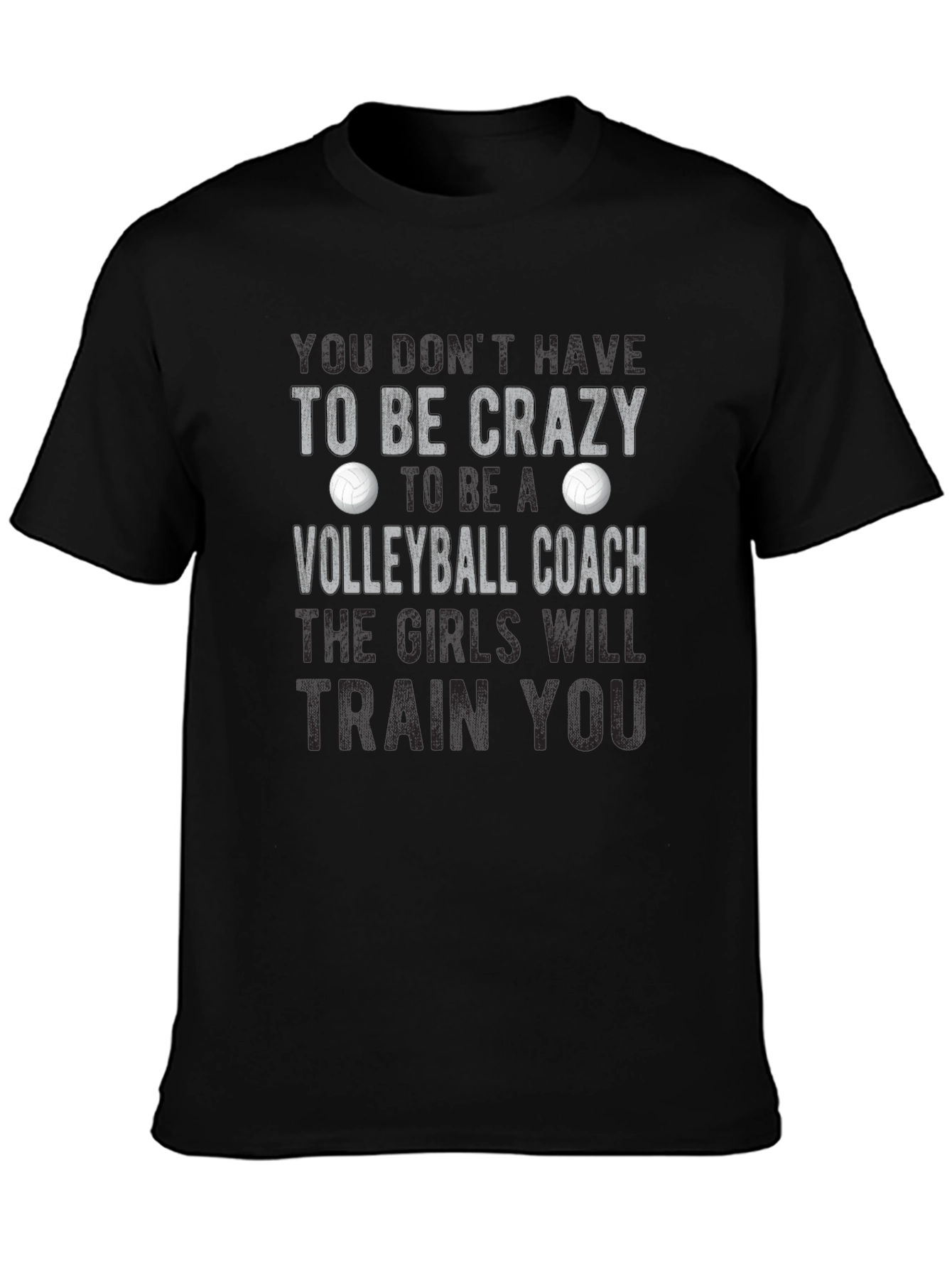 Volleyball Coach Graphic T-Shirt - Crazy Train You