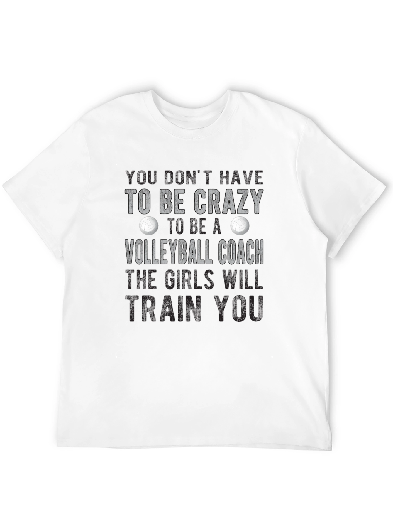 Volleyball Coach Graphic T-Shirt - Crazy Train You
