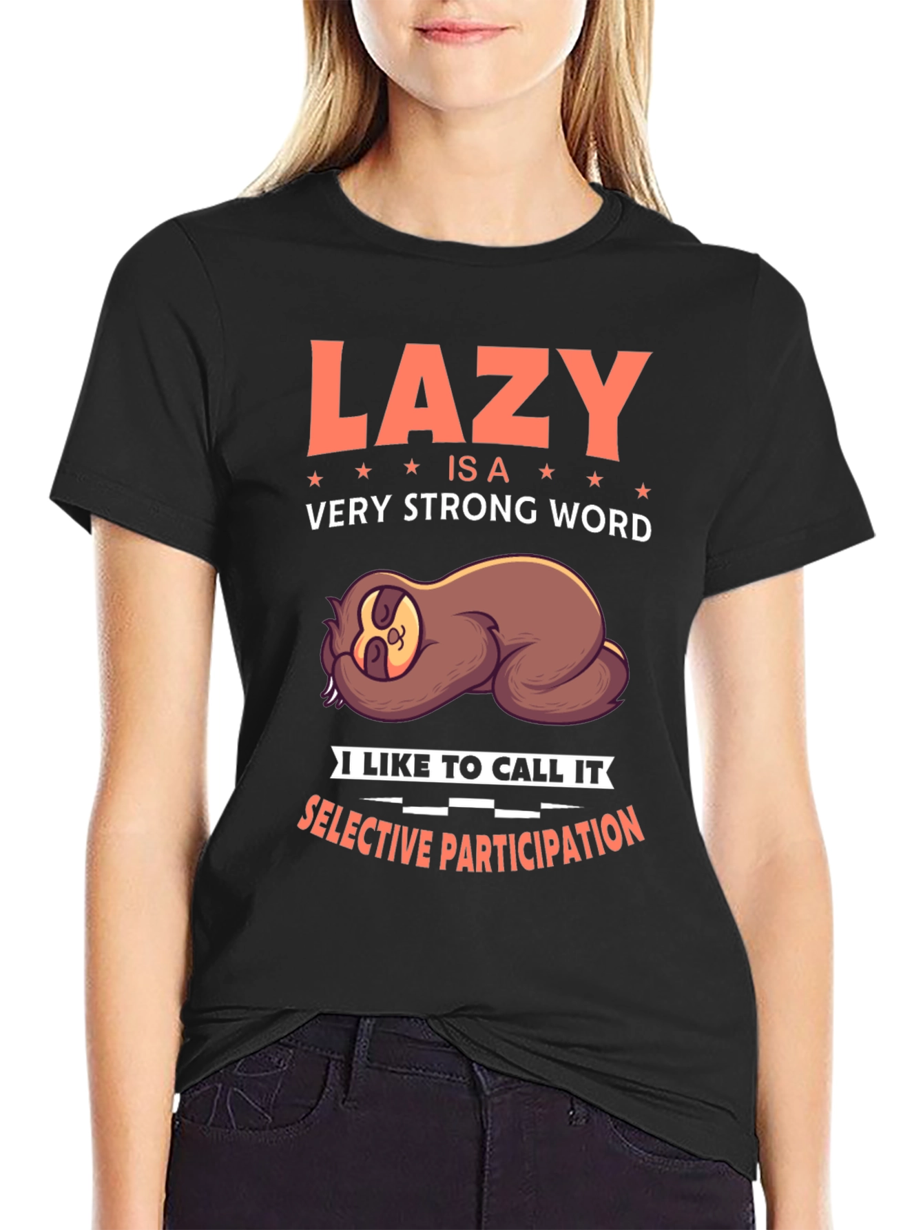 Lazy Sloth Graphic T-Shirt - Funny & Relaxed Fit