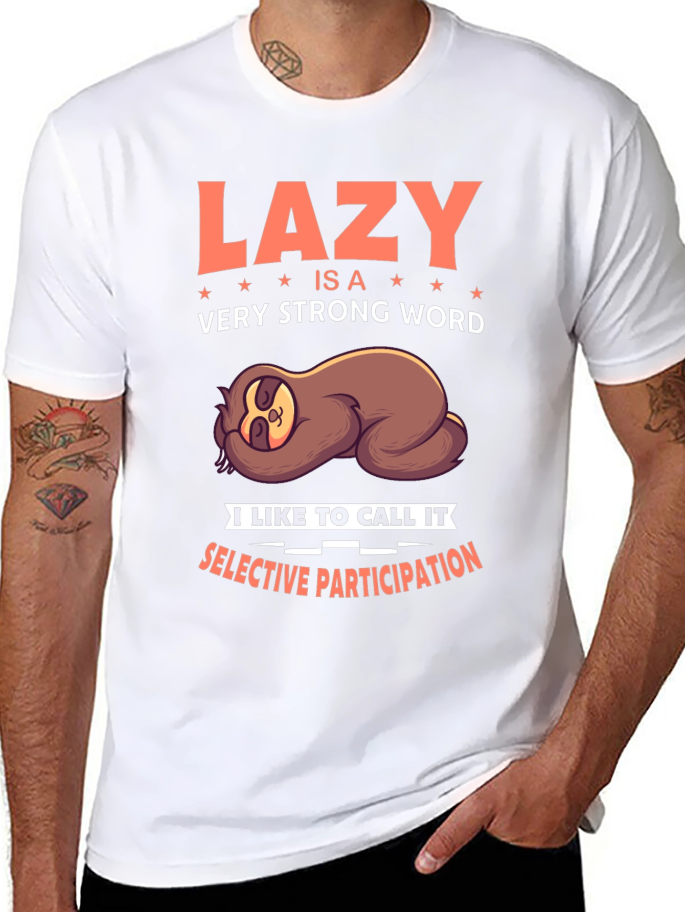 Lazy Sloth Graphic T-Shirt - Funny & Relaxed Fit