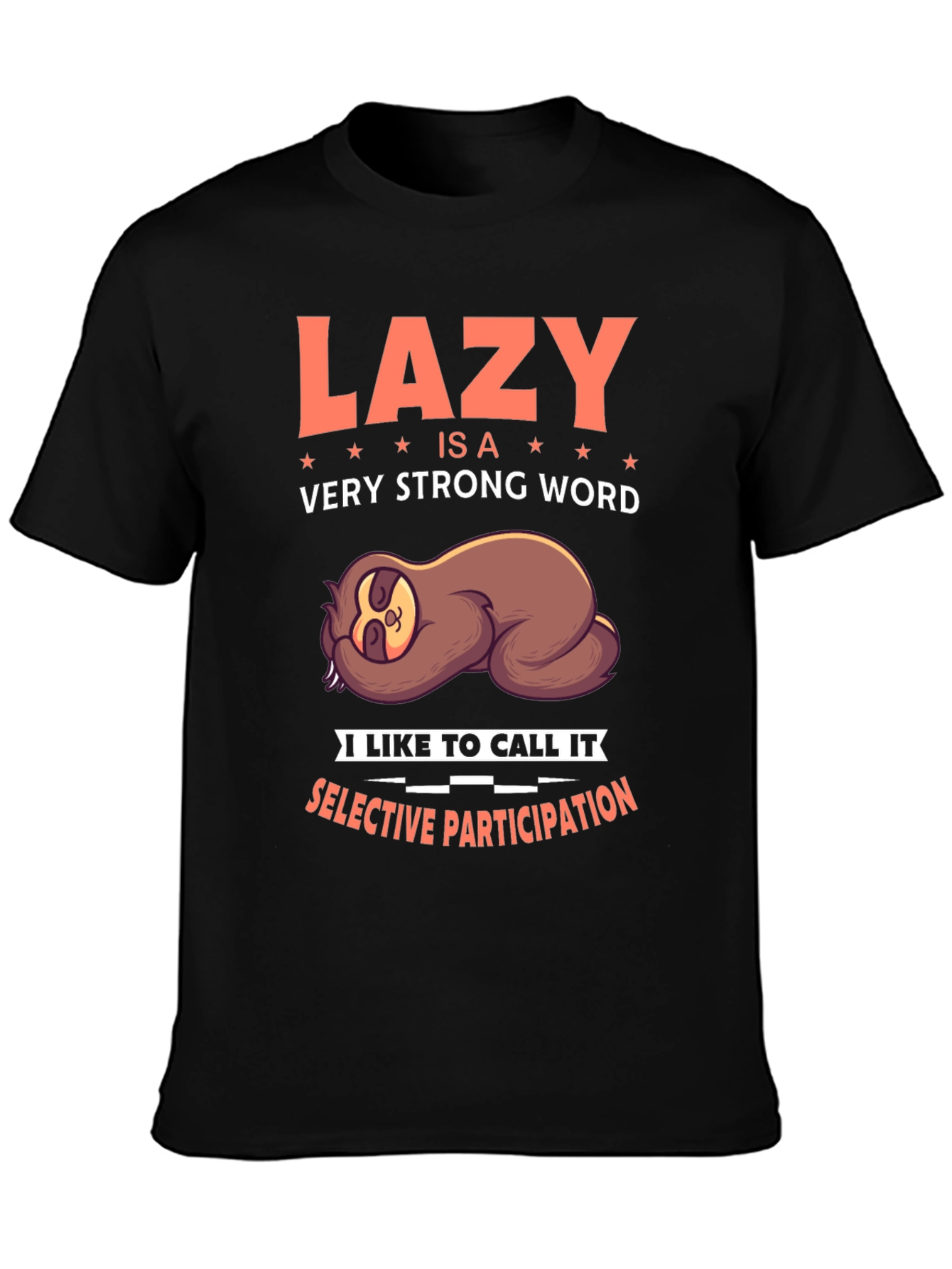 Lazy Sloth Graphic T-Shirt - Funny & Relaxed Fit