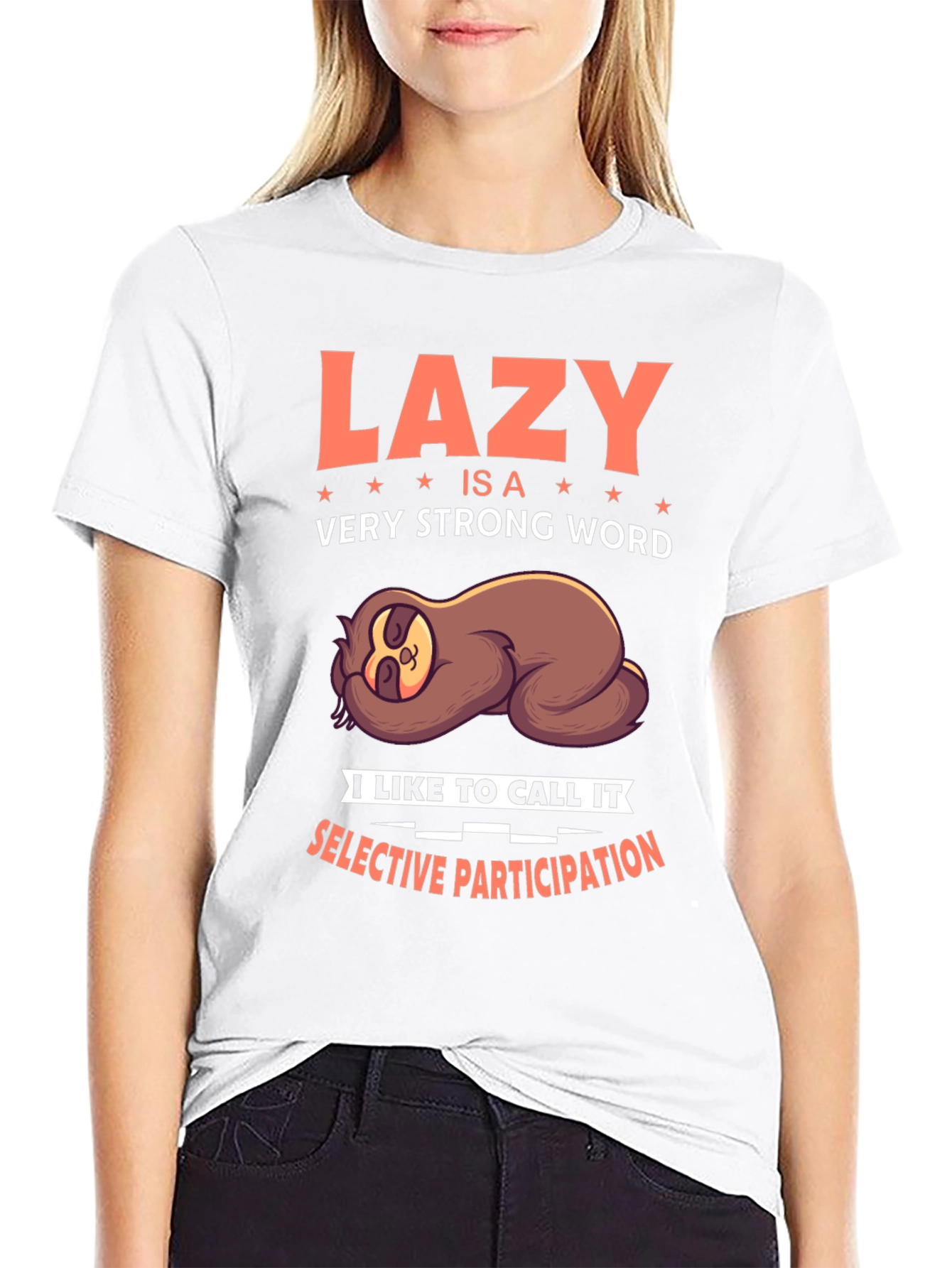Lazy Sloth Graphic T-Shirt - Funny & Relaxed Fit