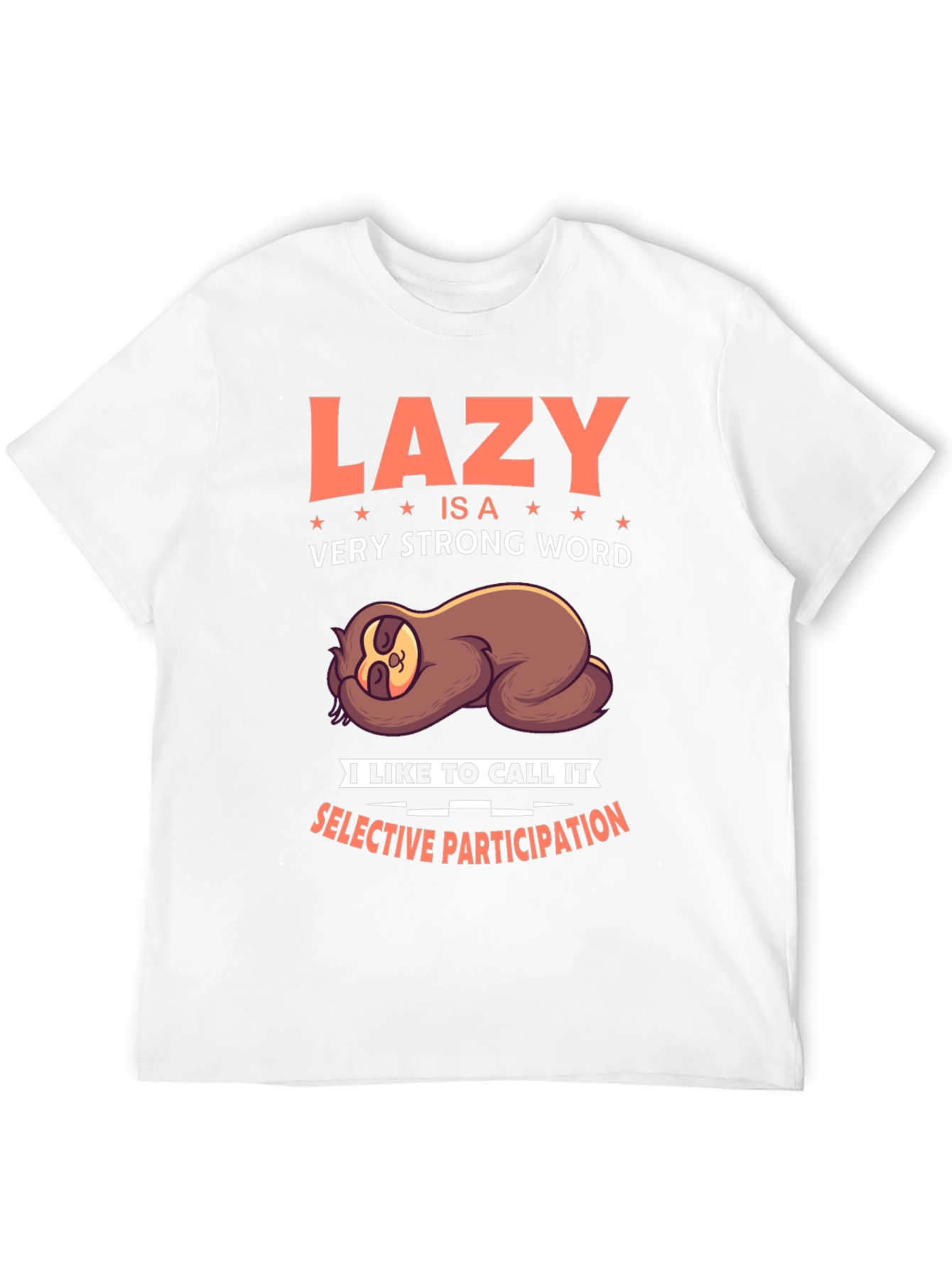 Lazy Sloth Graphic T-Shirt - Funny & Relaxed Fit