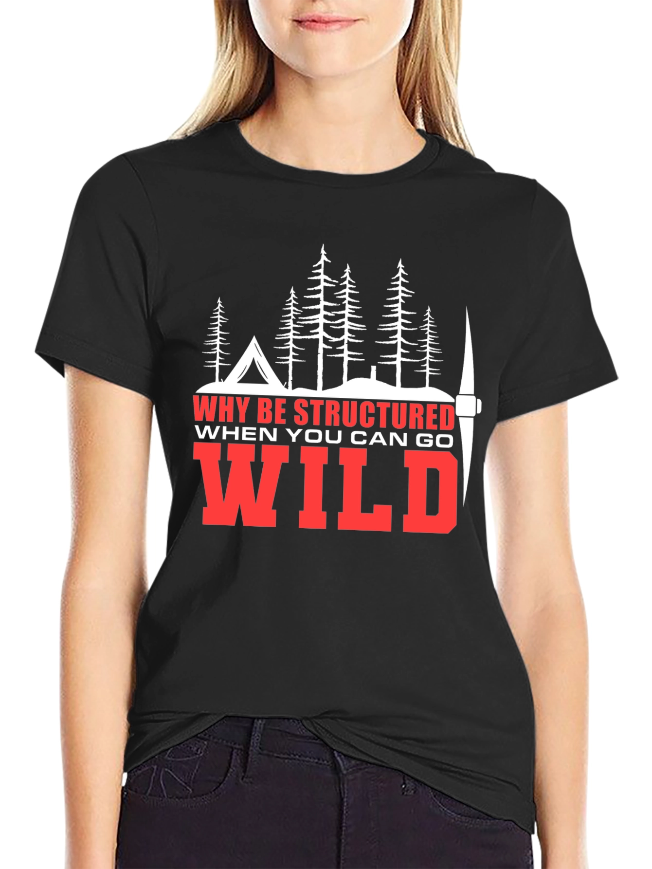 Go Wild Tee - Mens Black Graphic T-Shirt