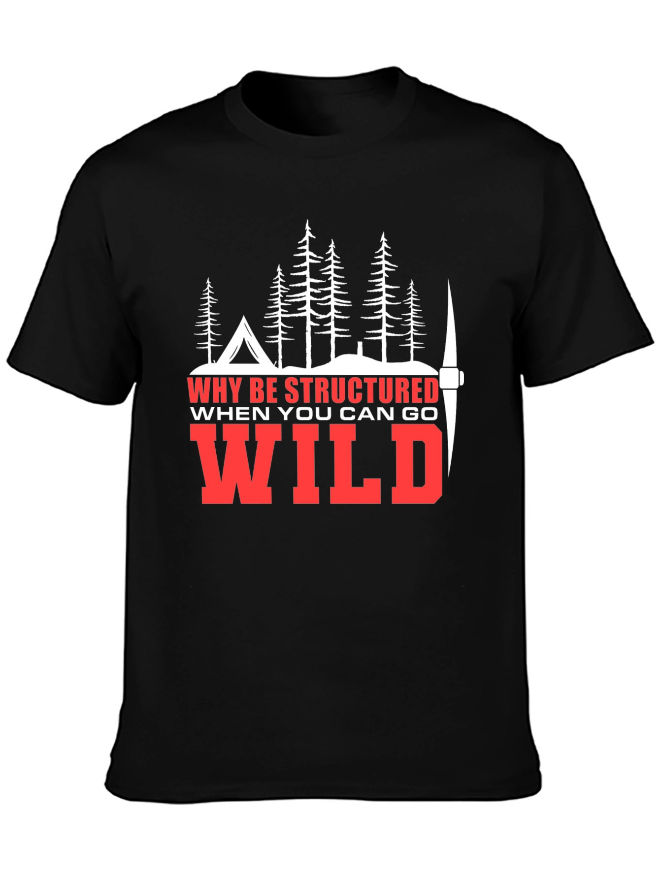 Go Wild Tee - Mens Black Graphic T-Shirt