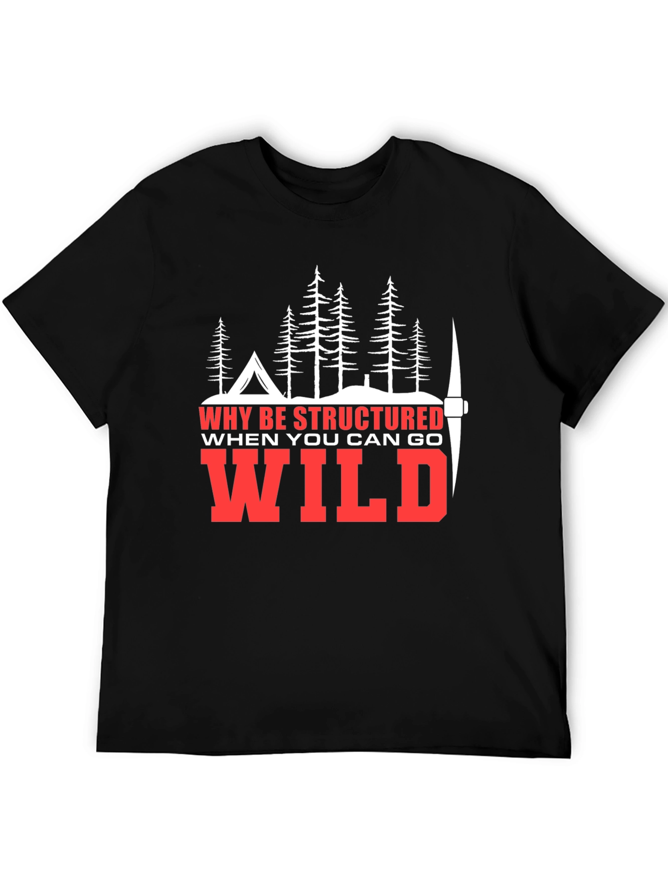 Go Wild Tee - Mens Black Graphic T-Shirt