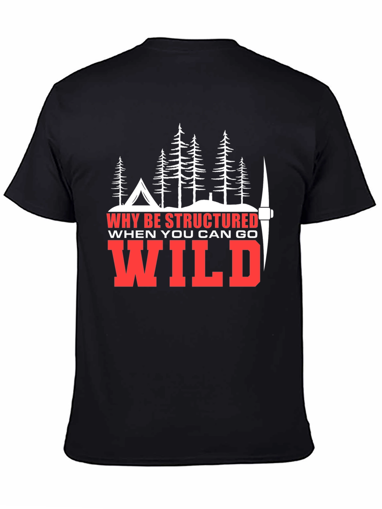 Go Wild Tee - Mens Black Graphic T-Shirt