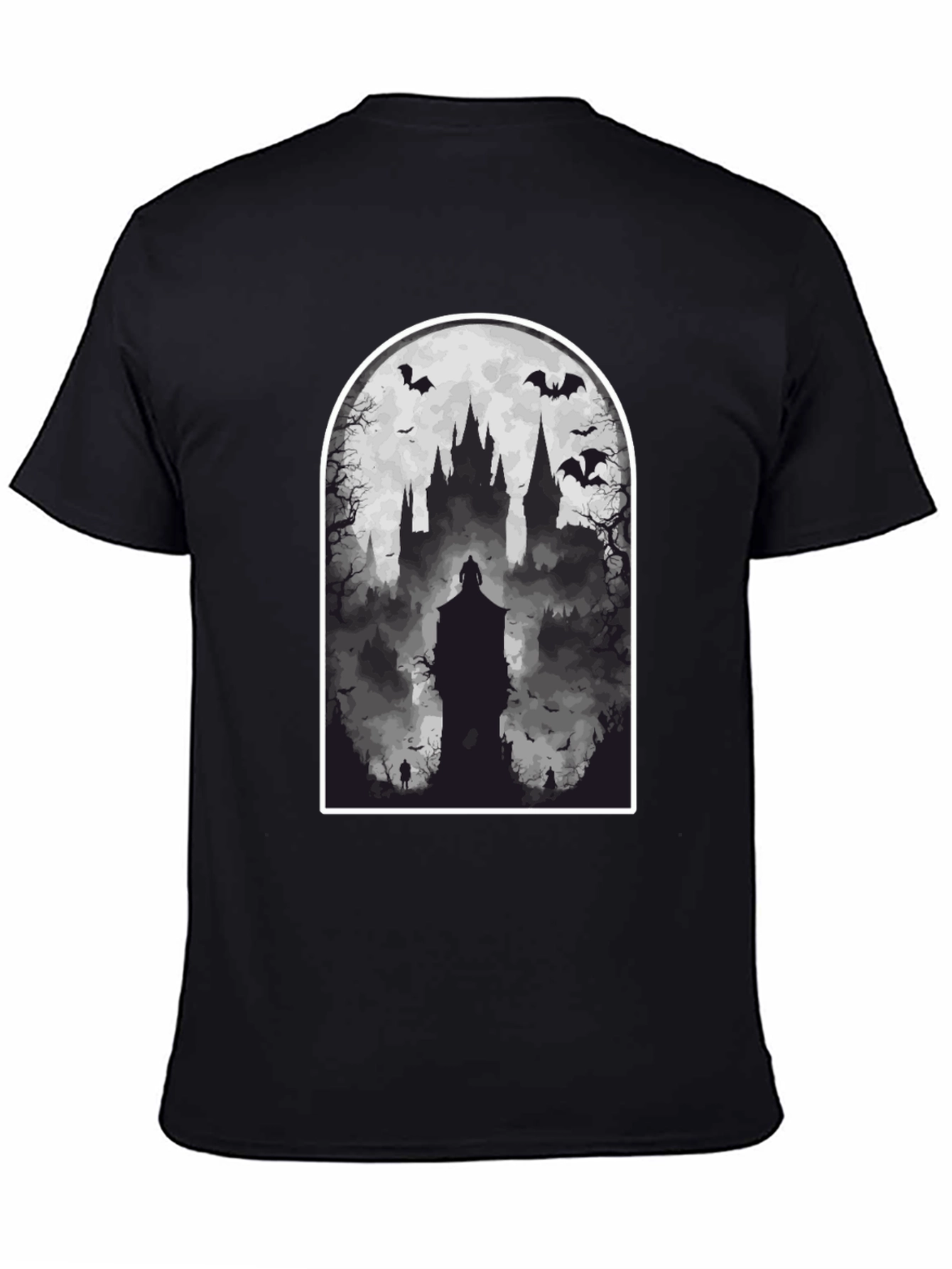 Spooky Castle T-Shirt - Gothic Halloween Tee