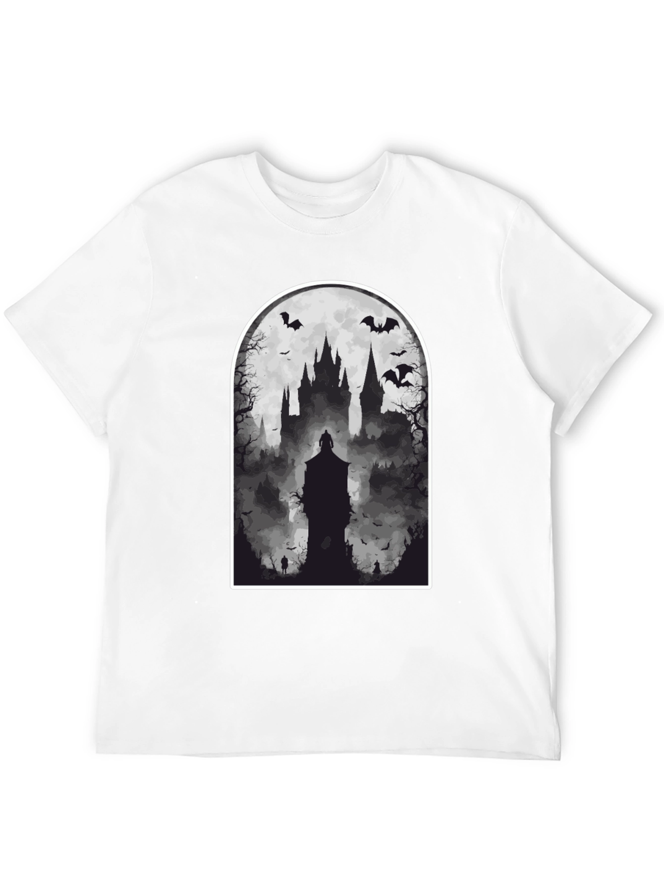 Spooky Castle T-Shirt - Gothic Halloween Tee