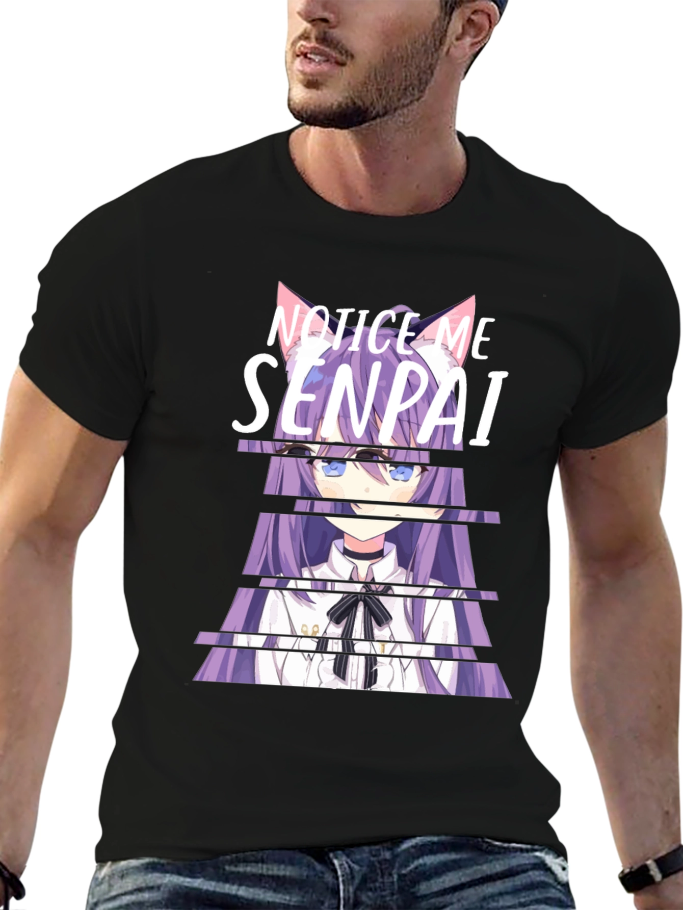 Notice Me Senpai Anime Graphic T-Shirt